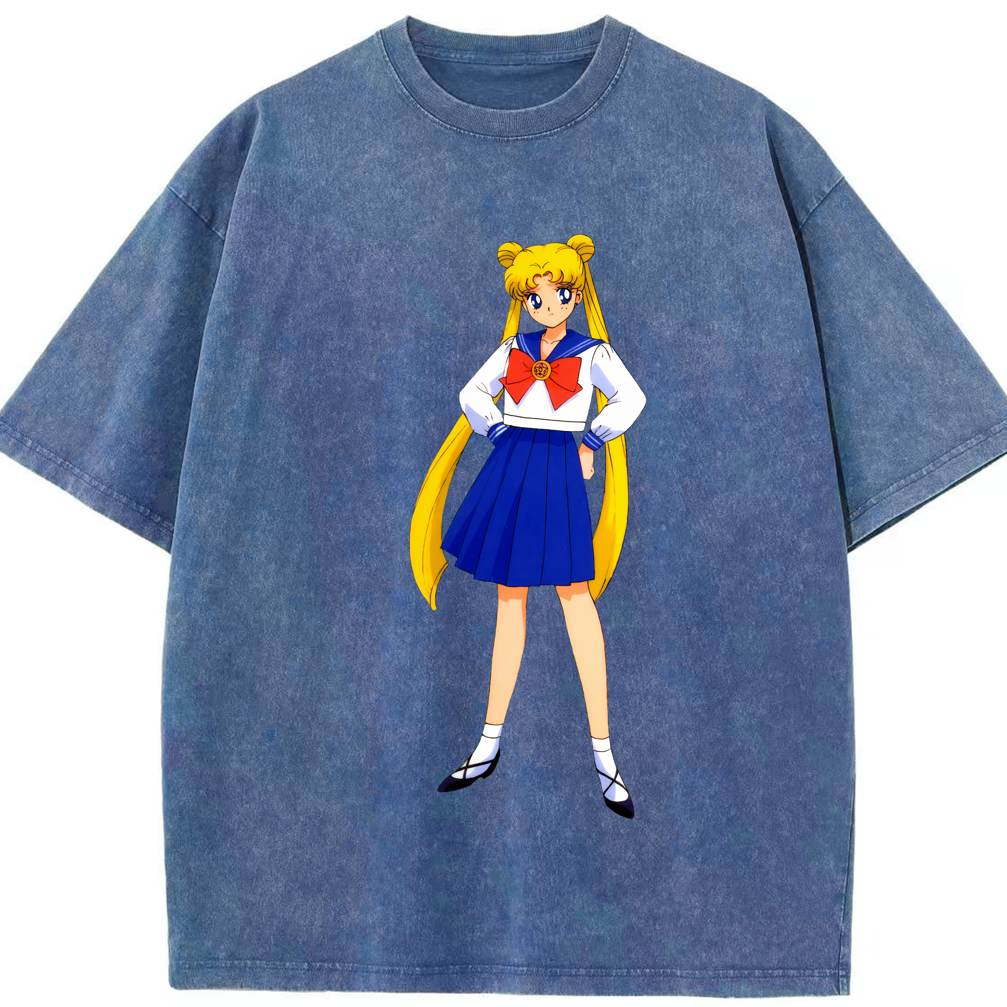（画像用） 美少女戦士セーラームーン 愛野 美奈子 あいの みなこ Sailor Moon Aino Minako 綿100% ヴィンテージ風 半袖Tシャツ（フロントプリント）