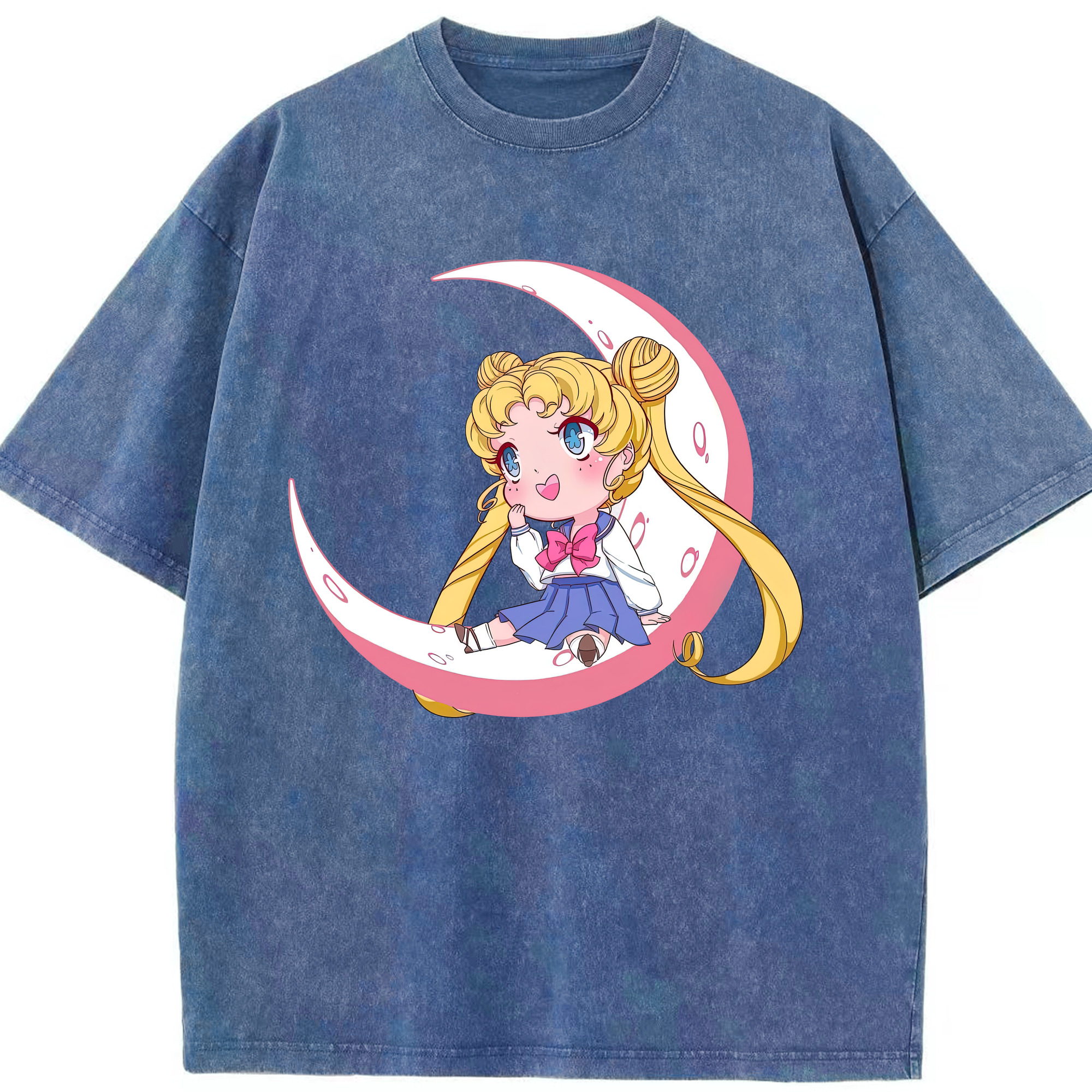 （画像用） 美少女戦士セーラームーン 愛野 美奈子 あいの みなこ Sailor Moon Aino Minako 綿100% ヴィンテージ風 半袖Tシャツ（フロントプリント）