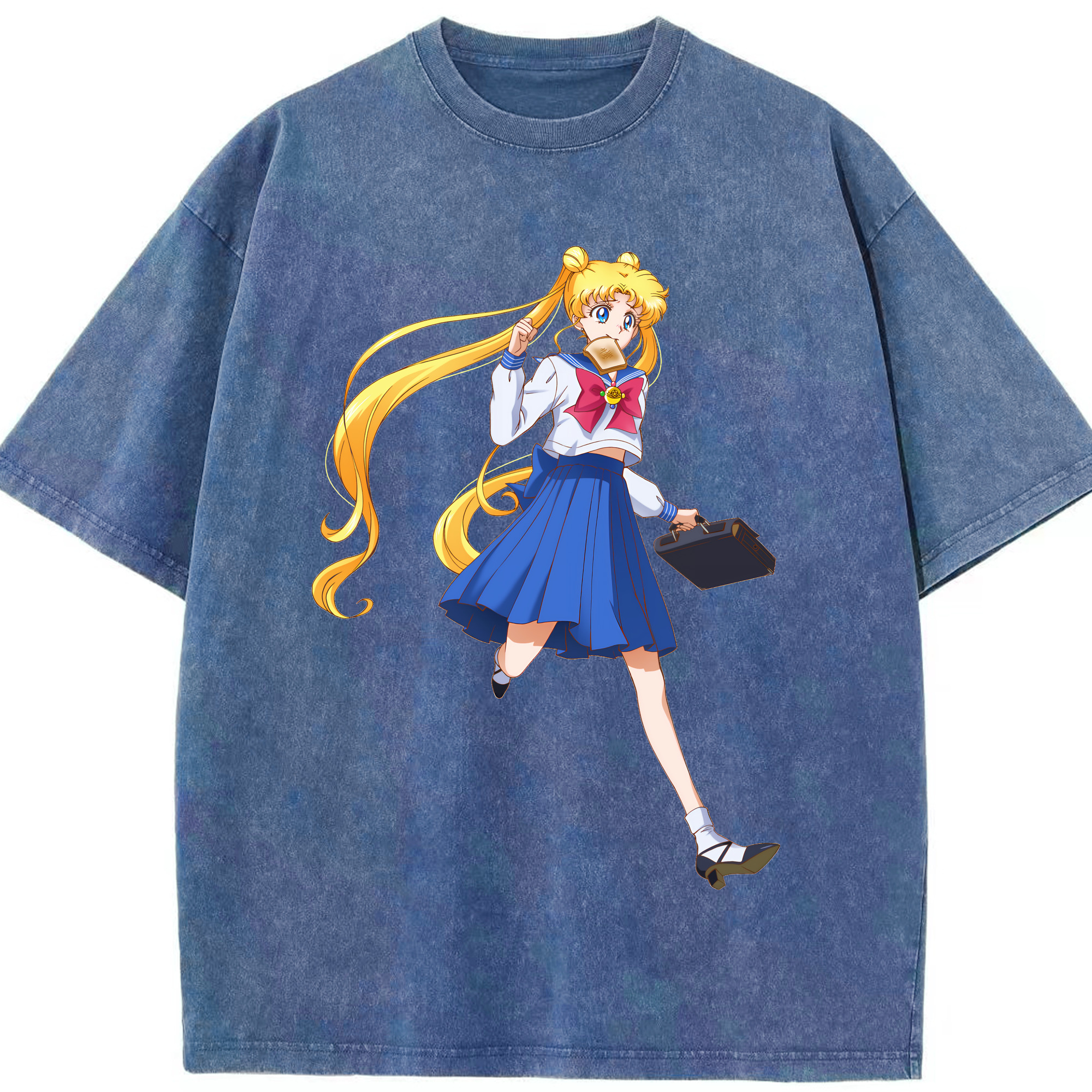 （画像用） 美少女戦士セーラームーン 愛野 美奈子 あいの みなこ Sailor Moon Aino Minako 綿100% ヴィンテージ風 半袖Tシャツ（フロントプリント）