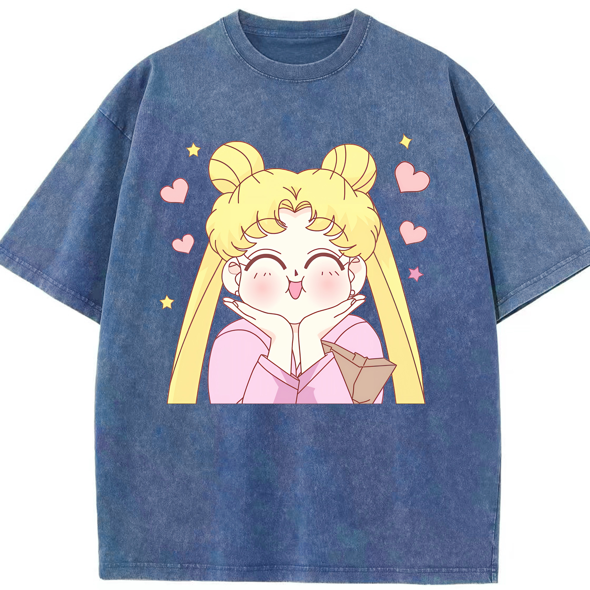 （画像用） 美少女戦士セーラームーン 愛野 美奈子 あいの みなこ Sailor Moon Aino Minako 綿100% ヴィンテージ風 半袖Tシャツ（フロントプリント）