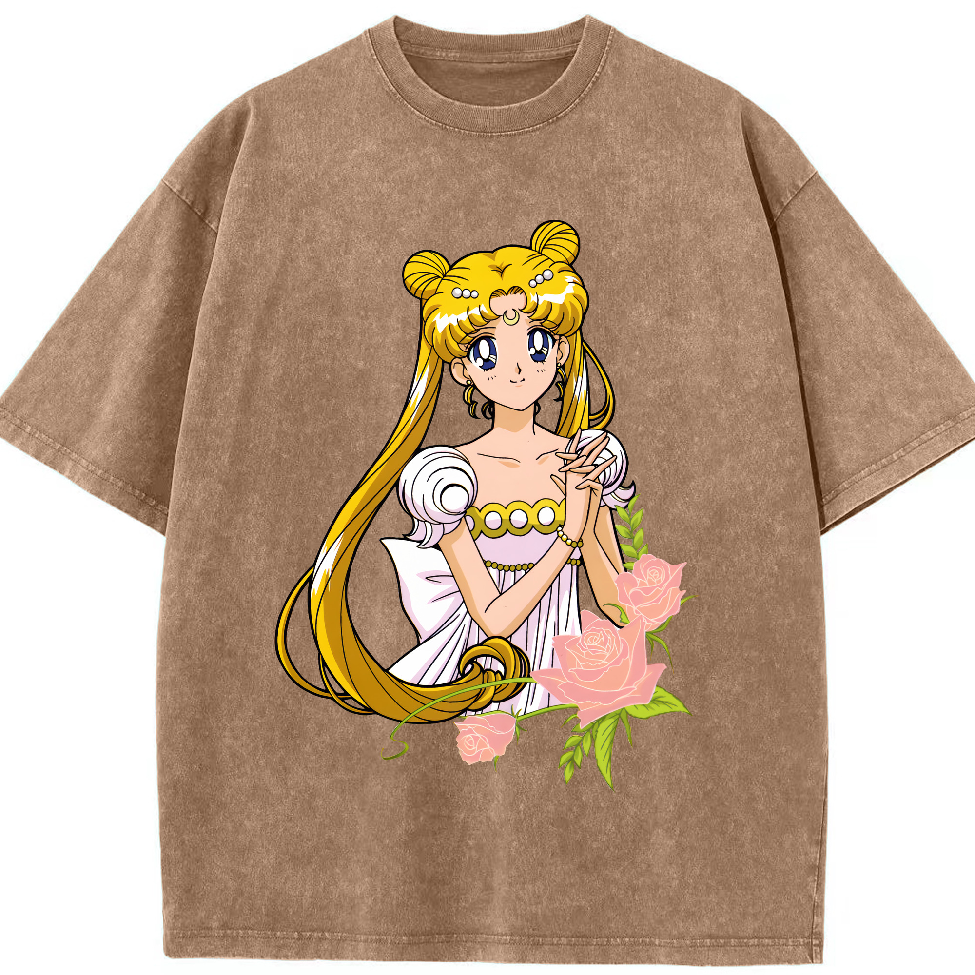（画像用） 美少女戦士セーラームーン 愛野 美奈子 あいの みなこ Sailor Moon Aino Minako 綿100% ヴィンテージ風 半袖Tシャツ（フロントプリント）