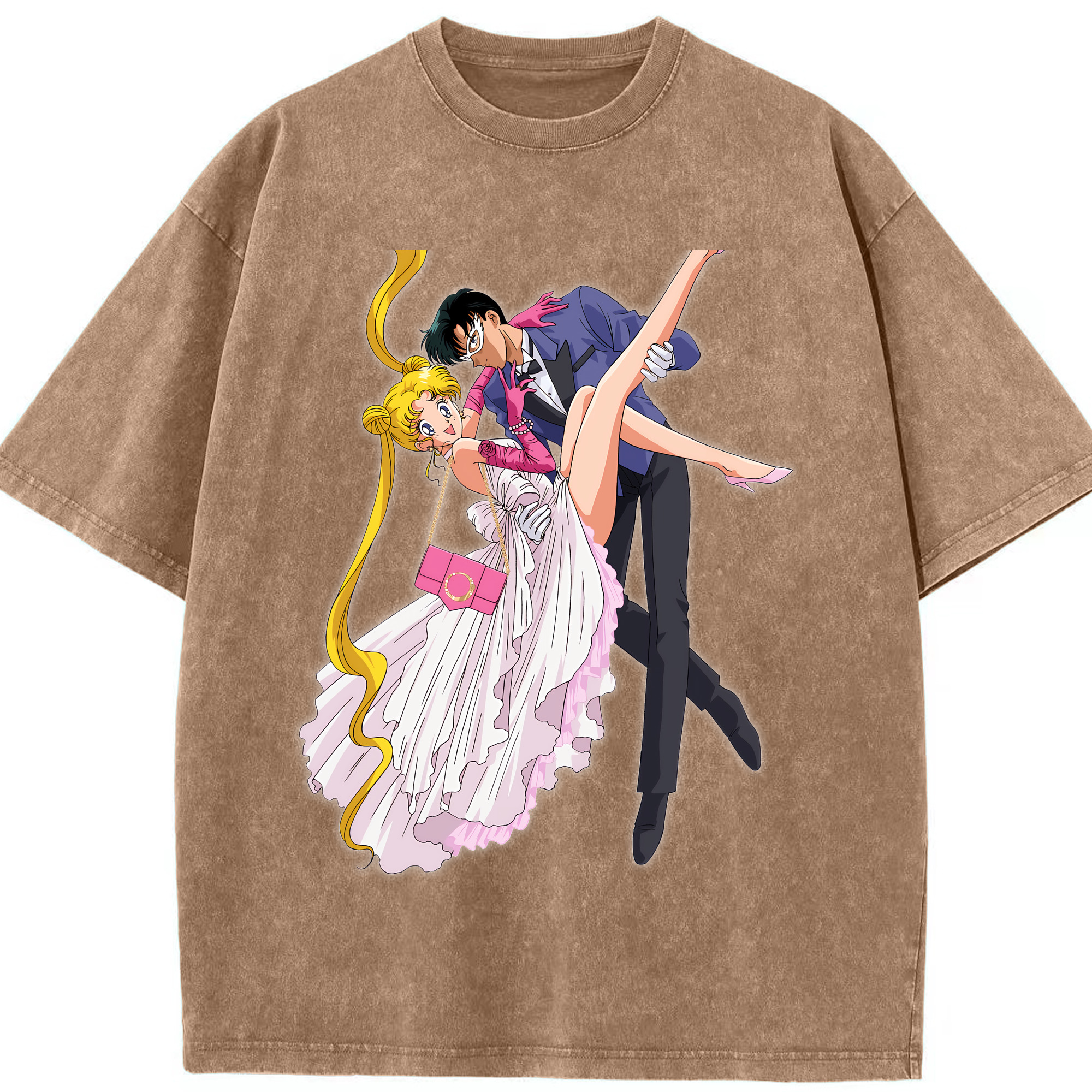 （画像用） 美少女戦士セーラームーン 愛野 美奈子 あいの みなこ Sailor Moon Aino Minako 綿100% ヴィンテージ風 半袖Tシャツ（フロントプリント）