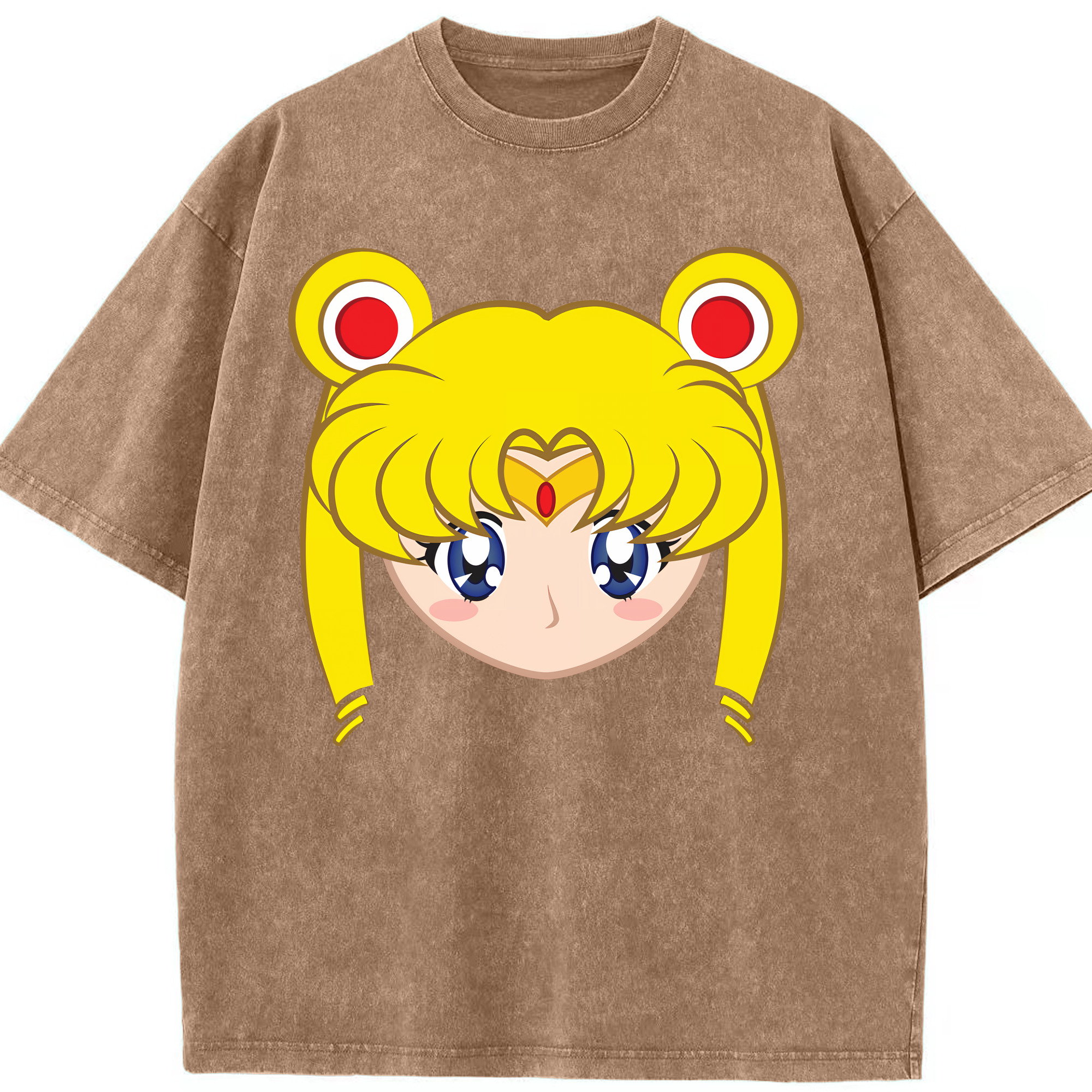 （画像用） 美少女戦士セーラームーン 月野 うさぎ つきの うさぎ Sailor Moon Tsukino Usagi 綿100% ヴィンテージ風 半袖Tシャツ（フロントプリント）