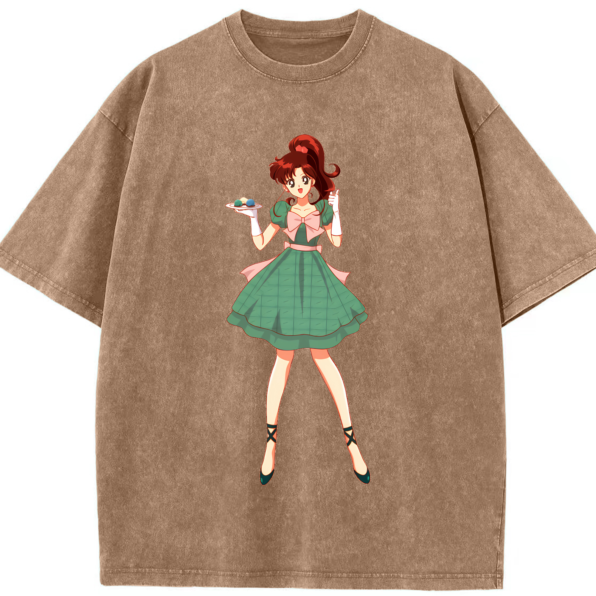 （画像用） 美少女戦士セーラームーン 木野 まこと きの まこと Sailor Moon Kino Makoto （セーラージュピター；Sailor Jupiter） 綿100% ヴィンテージ風 半袖Tシャツ（フロントプリント）