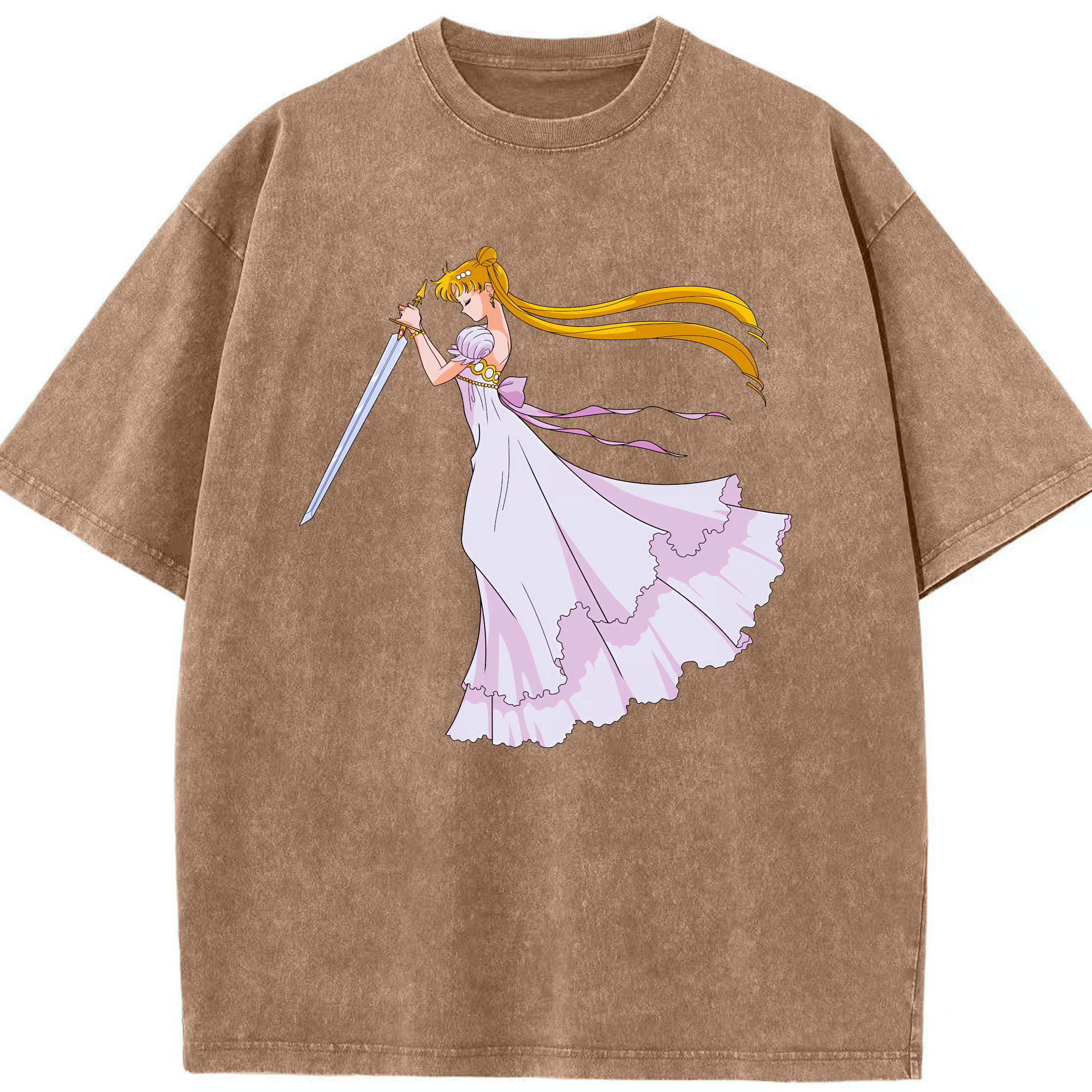 （画像用） 美少女戦士セーラームーン 愛野 美奈子 あいの みなこ Sailor Moon Aino Minako 綿100% ヴィンテージ風 半袖Tシャツ（フロントプリント）