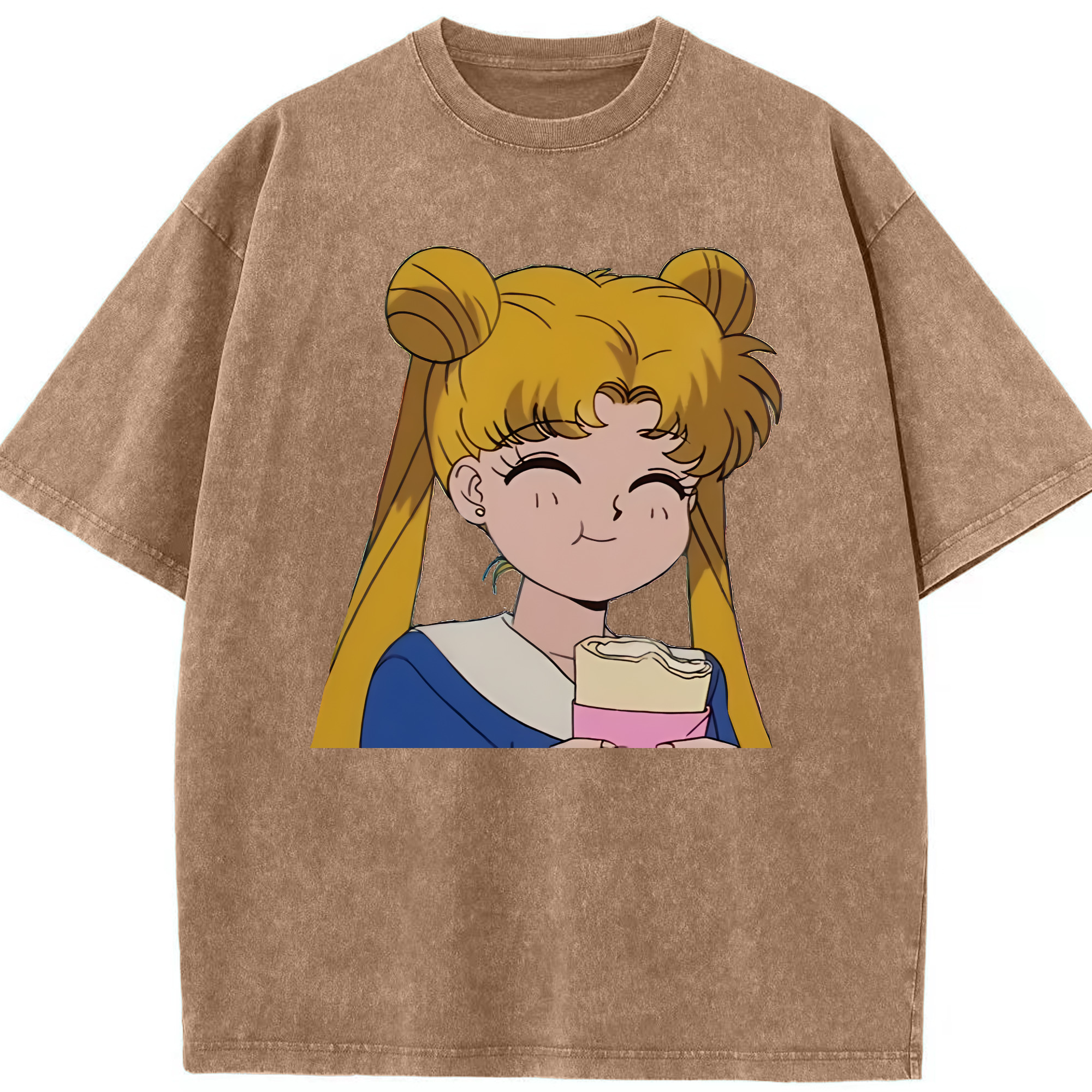 （画像用） 美少女戦士セーラームーン 愛野 美奈子 あいの みなこ Sailor Moon Aino Minako 綿100% ヴィンテージ風 半袖Tシャツ（フロントプリント）