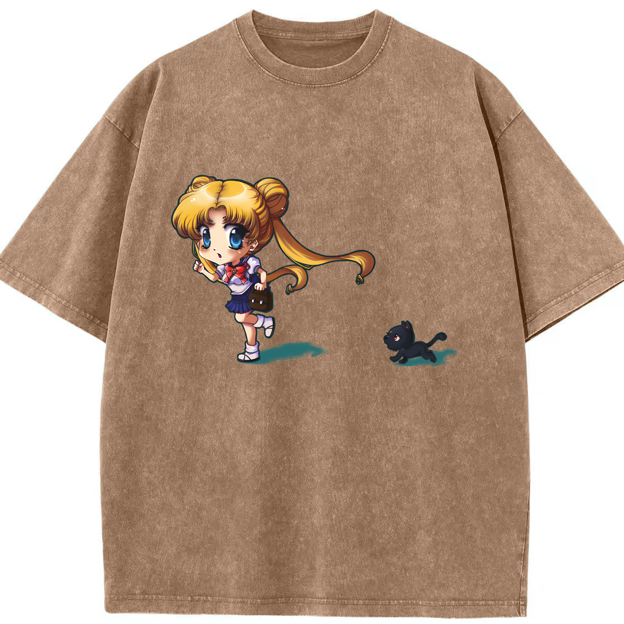 （画像用） 美少女戦士セーラームーン 愛野 美奈子 あいの みなこ Sailor Moon Aino Minako 綿100% ヴィンテージ風 半袖Tシャツ（フロントプリント）