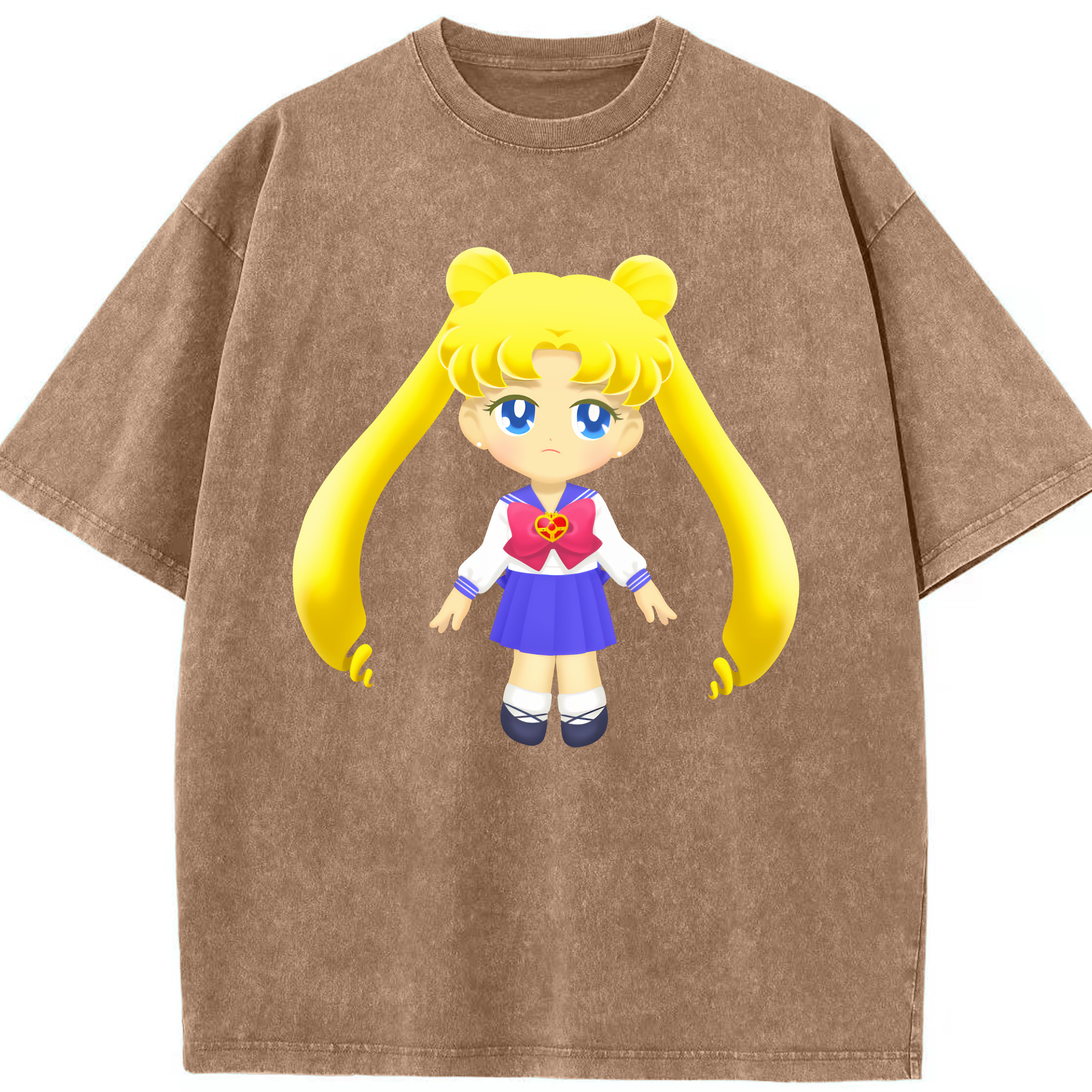 （画像用） 美少女戦士セーラームーン 愛野 美奈子 あいの みなこ Sailor Moon Aino Minako 綿100% ヴィンテージ風 半袖Tシャツ（フロントプリント）