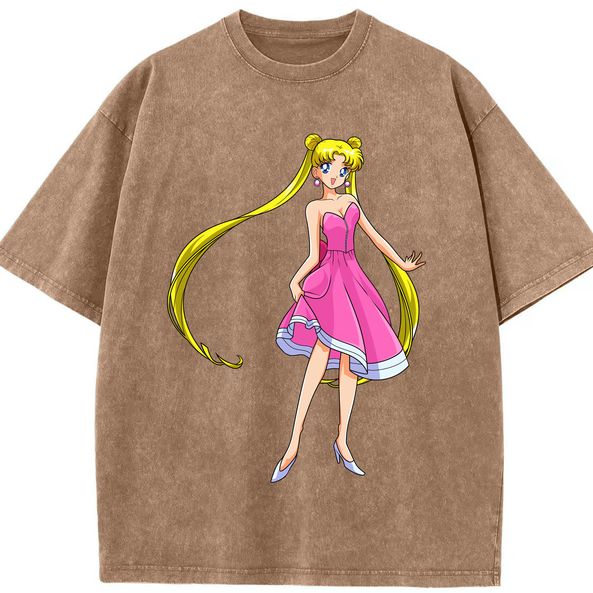 （画像用） 美少女戦士セーラームーン 愛野 美奈子 あいの みなこ Sailor Moon Aino Minako 綿100% ヴィンテージ風 半袖Tシャツ（フロントプリント）