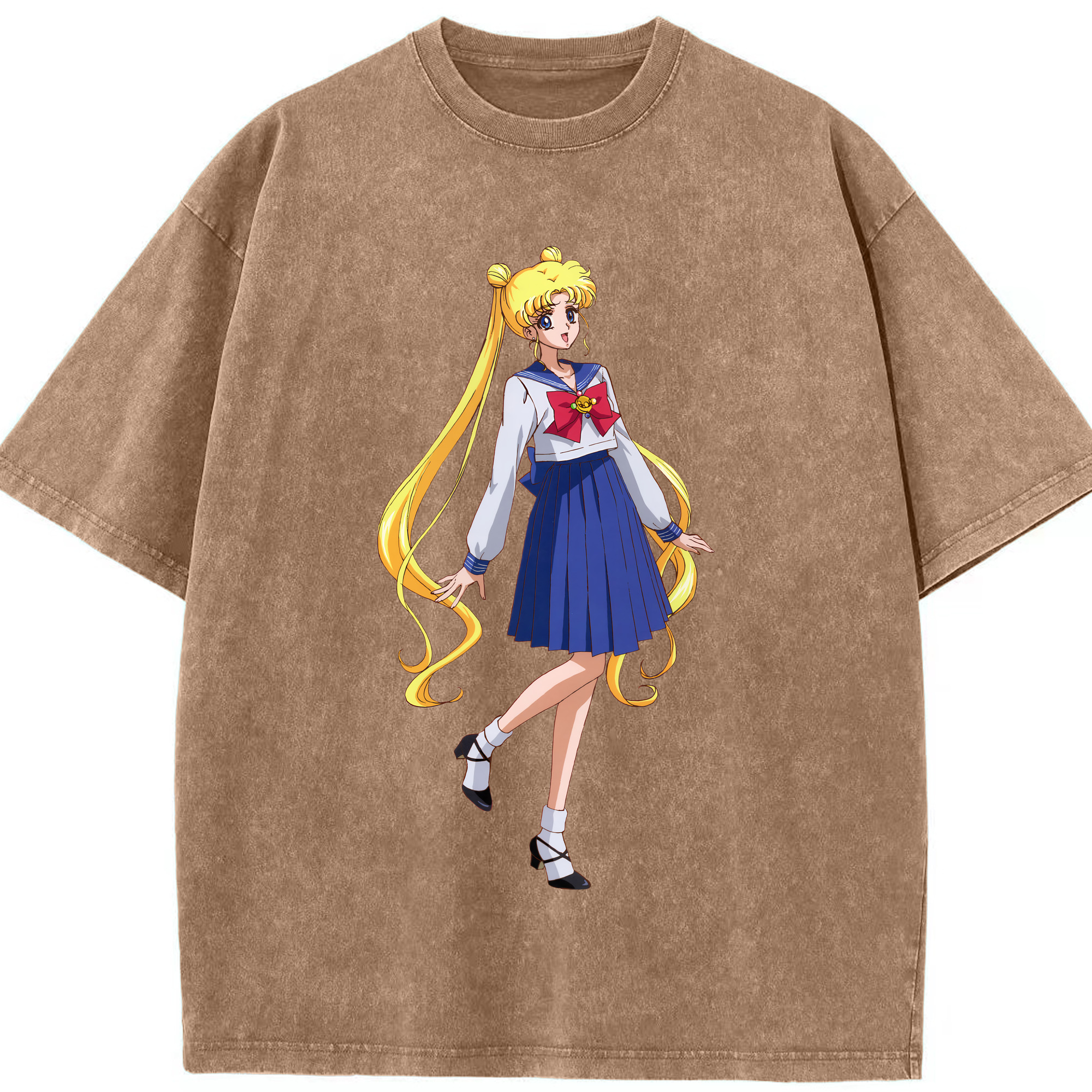 （画像用） 美少女戦士セーラームーン 愛野 美奈子 あいの みなこ Sailor Moon Aino Minako 綿100% ヴィンテージ風 半袖Tシャツ（フロントプリント）