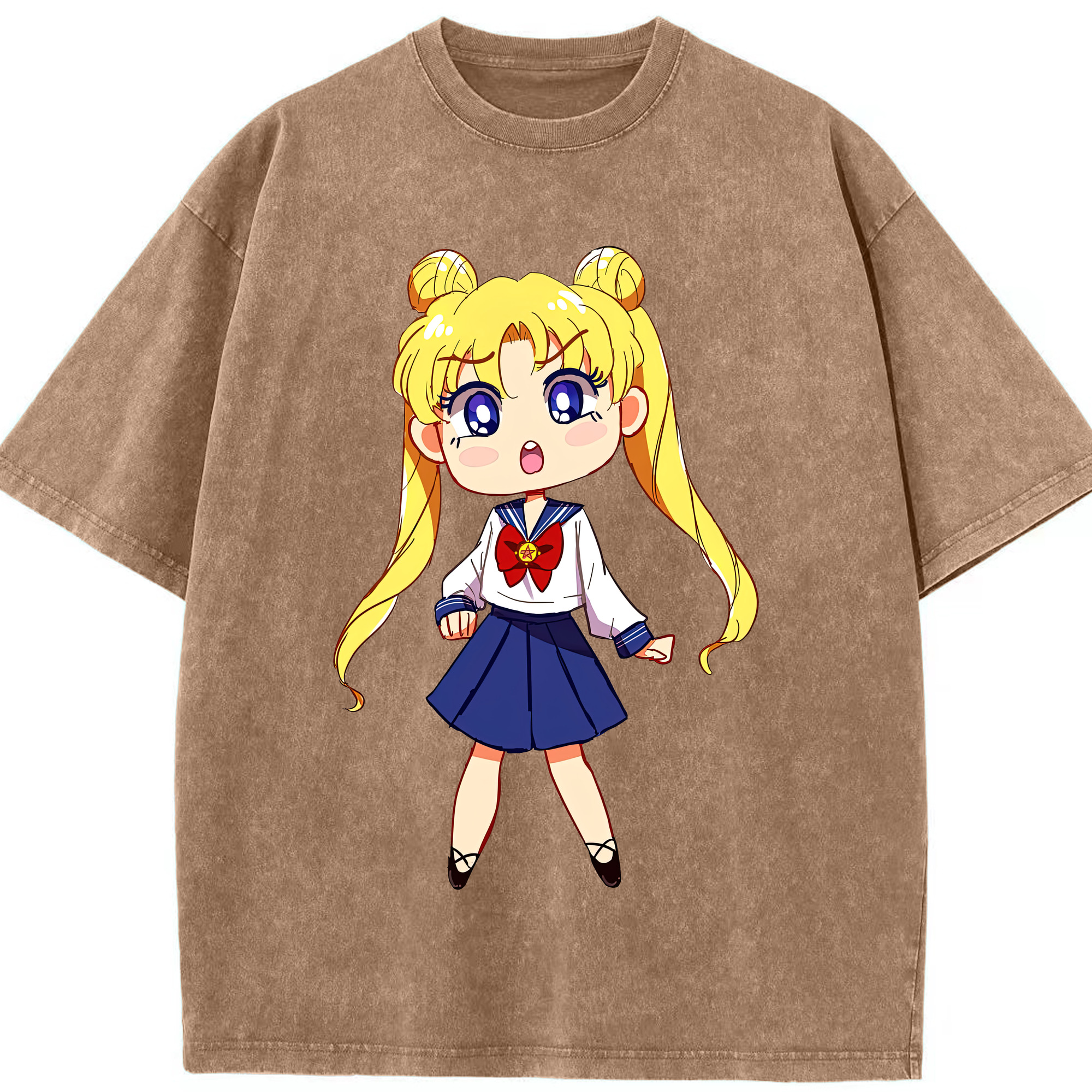（画像用） 美少女戦士セーラームーン 愛野 美奈子 あいの みなこ Sailor Moon Aino Minako 綿100% ヴィンテージ風 半袖Tシャツ（フロントプリント）