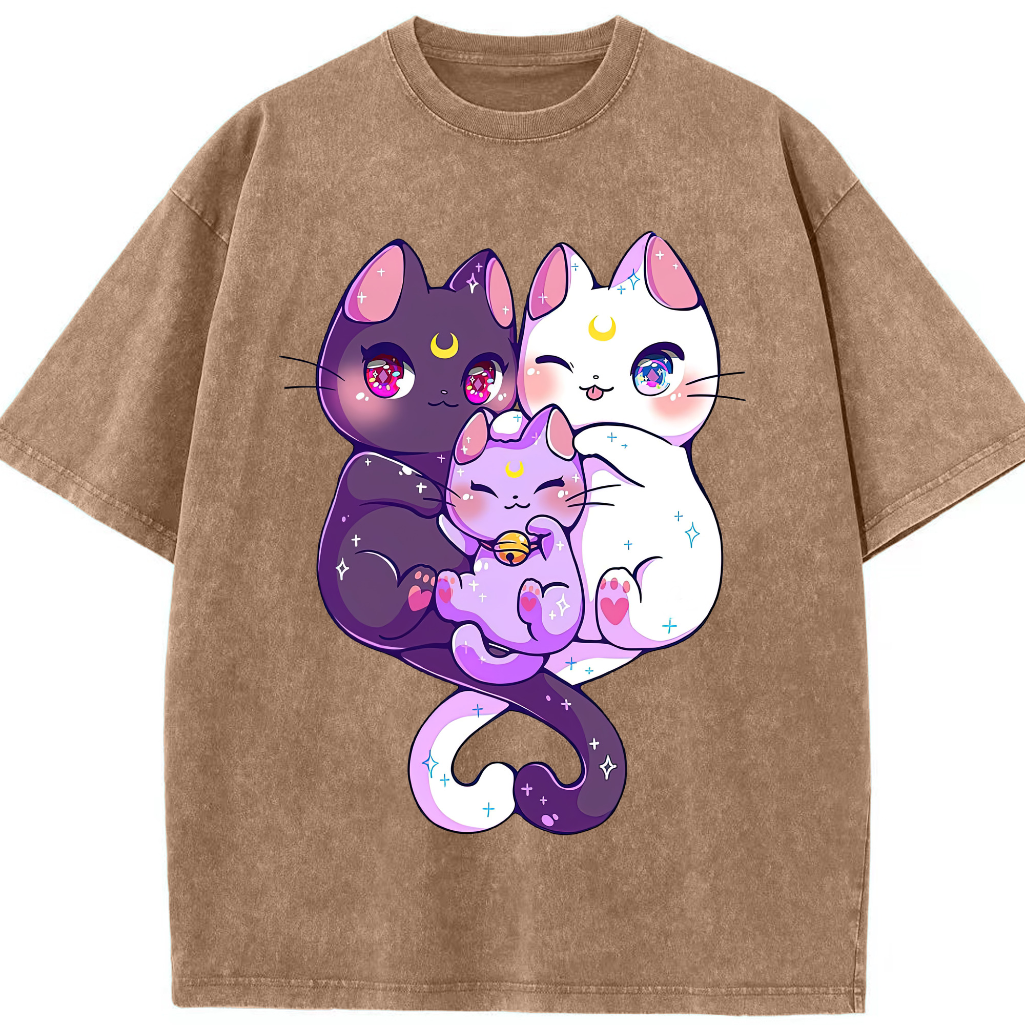 （画像用） 美少女戦士セーラームーン Sailor Moon 綿100% ヴィンテージ風 半袖Tシャツ（フロントプリント）