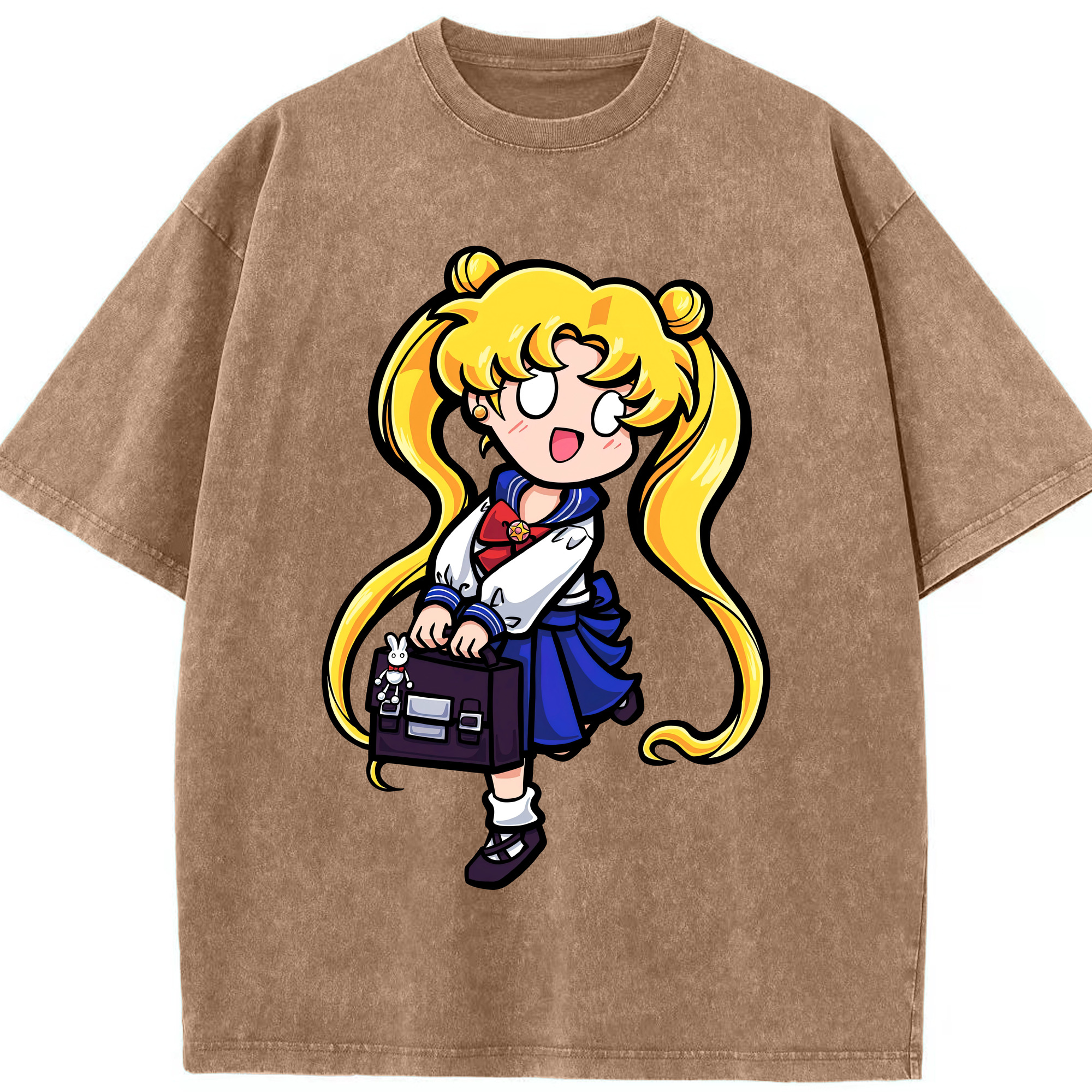 （画像用） 美少女戦士セーラームーン 愛野 美奈子 あいの みなこ Sailor Moon Aino Minako 綿100% ヴィンテージ風 半袖Tシャツ（フロントプリント）