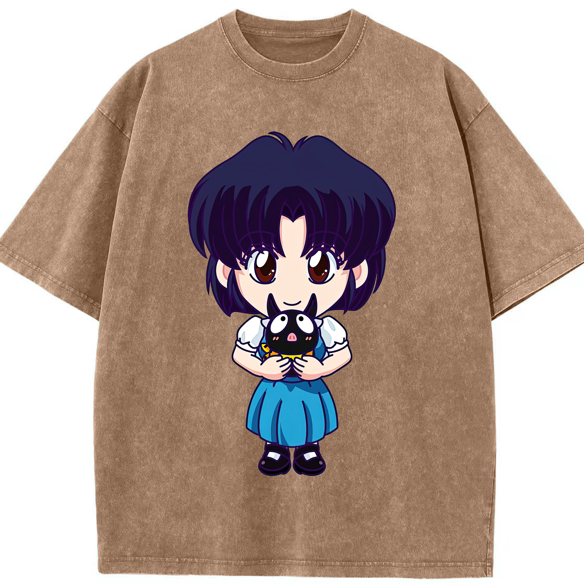 （画像用） 美少女戦士セーラームーン 水野 亜美 みずの あみ Sailor Moon Mizuno Ami 綿100% ヴィンテージ風 半袖Tシャツ（フロントプリント）