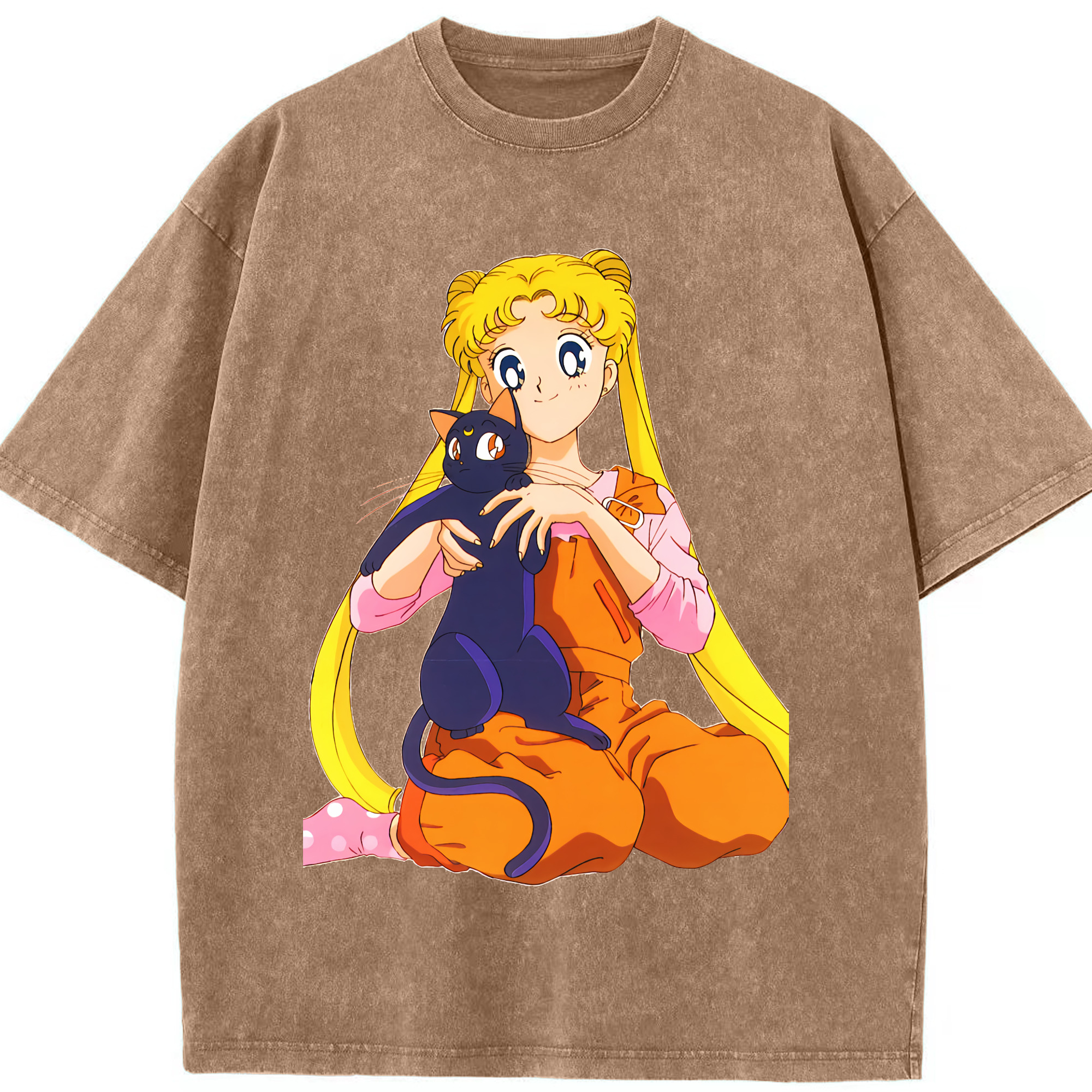 （画像用） 美少女戦士セーラームーン 愛野 美奈子 あいの みなこ Sailor Moon Aino Minako 綿100% ヴィンテージ風 半袖Tシャツ（フロントプリント）