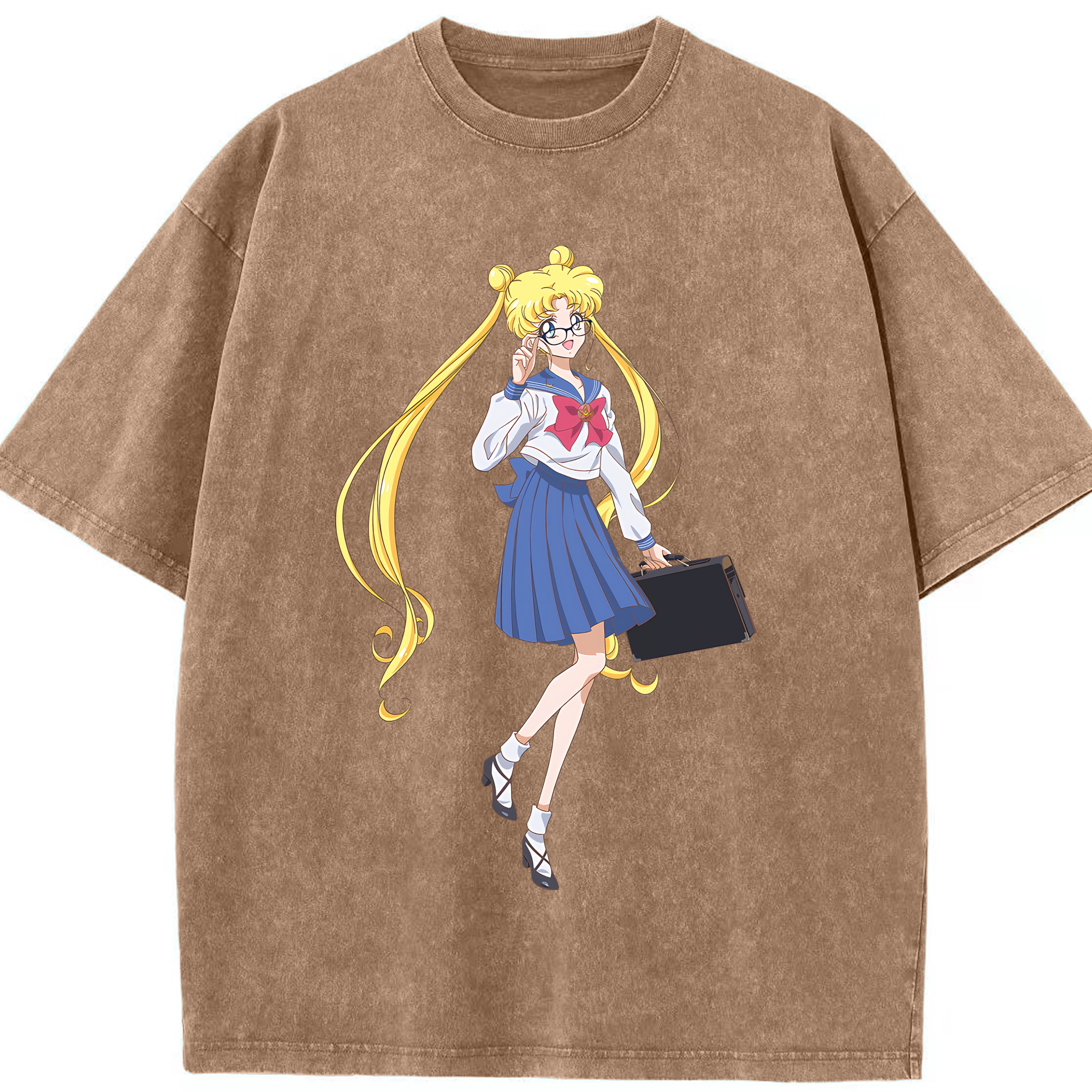 （画像用） 美少女戦士セーラームーン 愛野 美奈子 あいの みなこ Sailor Moon Aino Minako 綿100% ヴィンテージ風 半袖Tシャツ（フロントプリント）