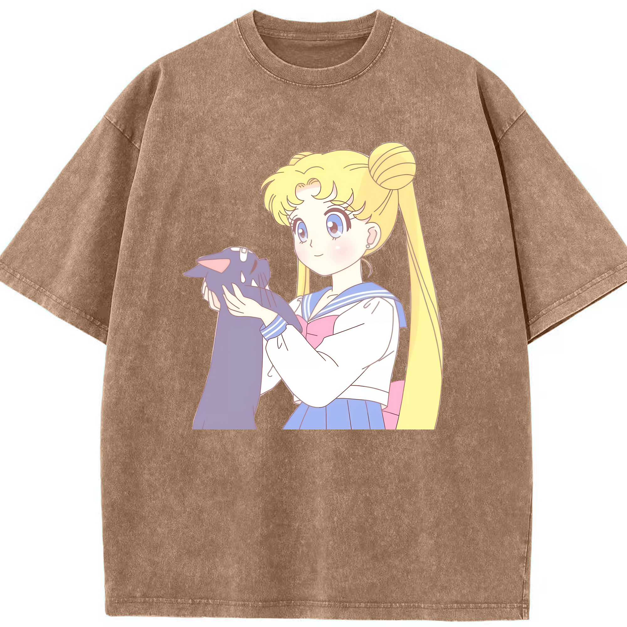 （画像用） 美少女戦士セーラームーン 愛野 美奈子 あいの みなこ Sailor Moon Aino Minako 綿100% ヴィンテージ風 半袖Tシャツ（フロントプリント）