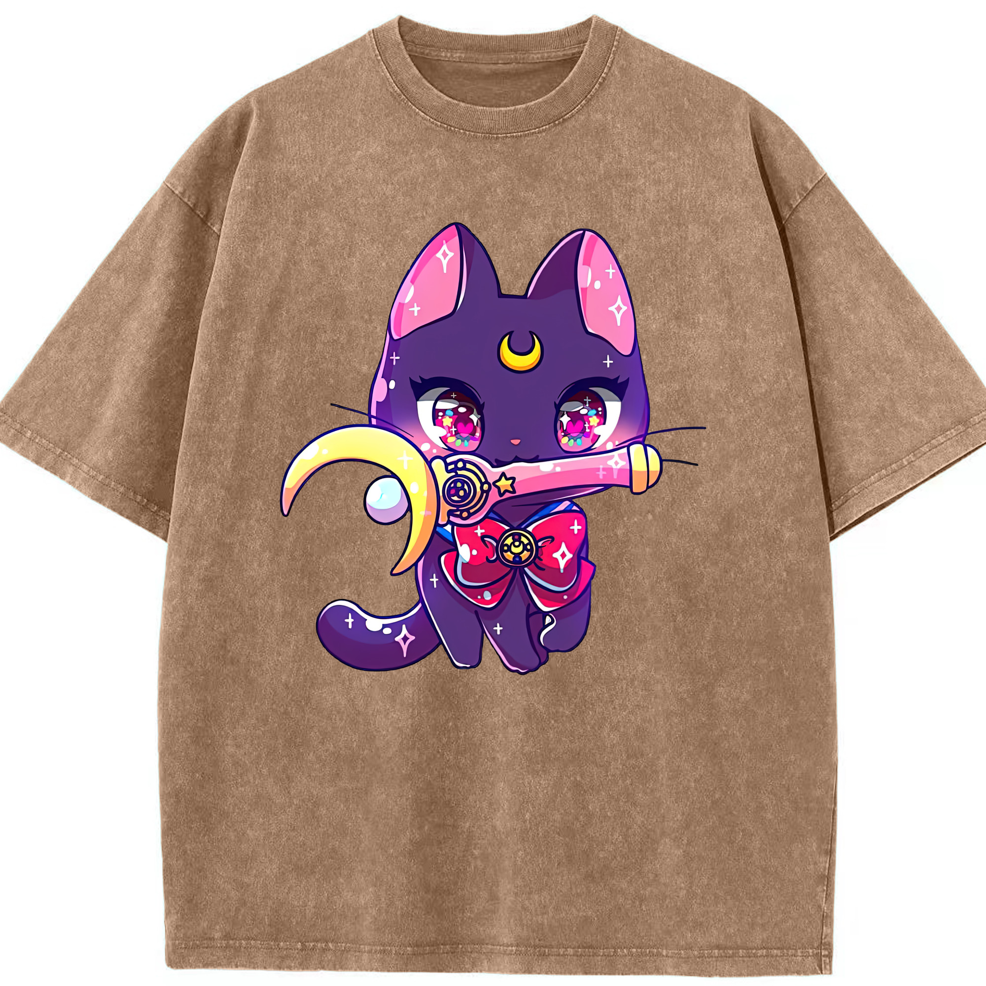 （画像用） 美少女戦士セーラームーン Sailor Moon 綿100% ヴィンテージ風 半袖Tシャツ（フロントプリント）