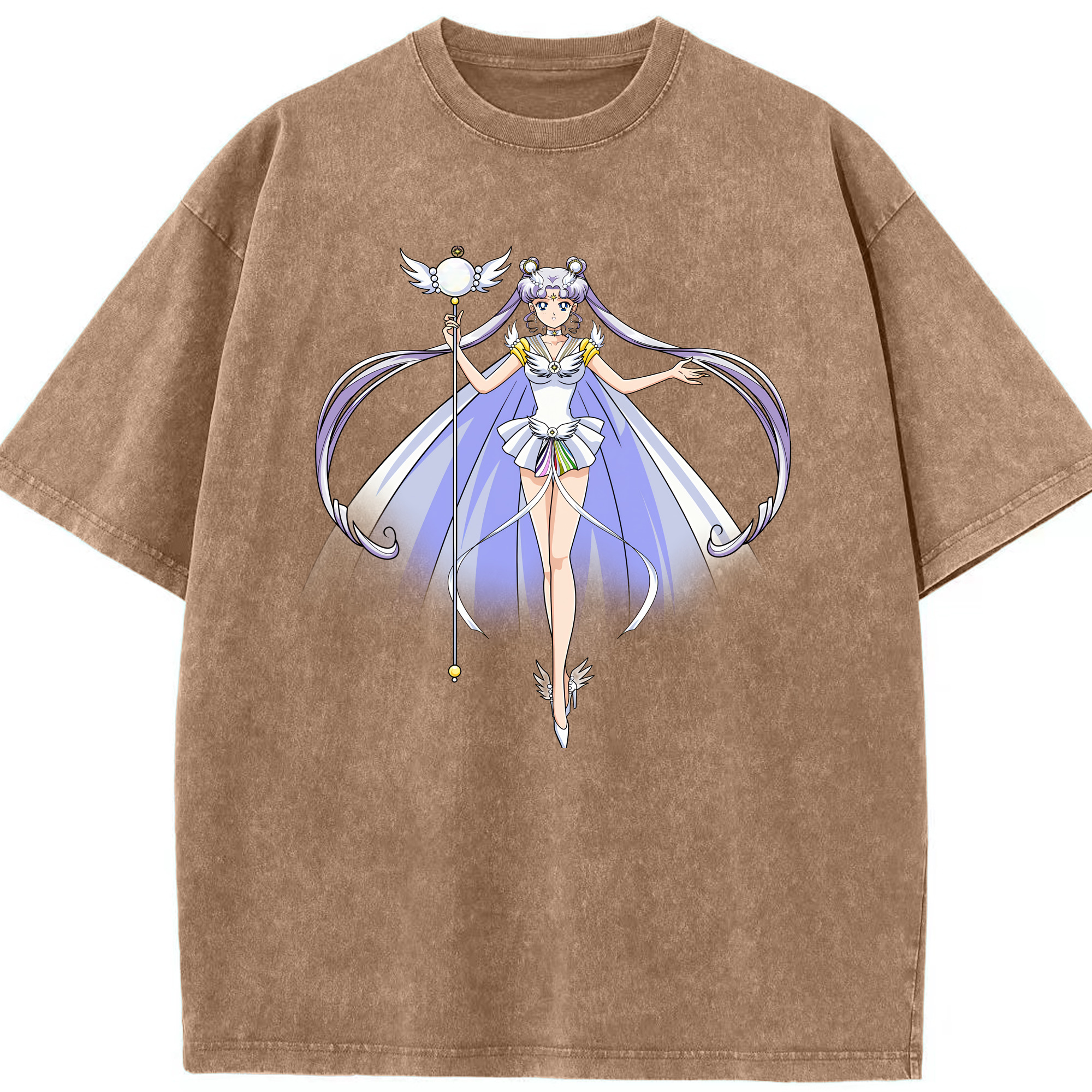 （画像用） 美少女戦士セーラームーン 月野 うさぎ つきの うさぎ Sailor Moon Tsukino Usagi 綿100% ヴィンテージ風 半袖Tシャツ（フロントプリント）