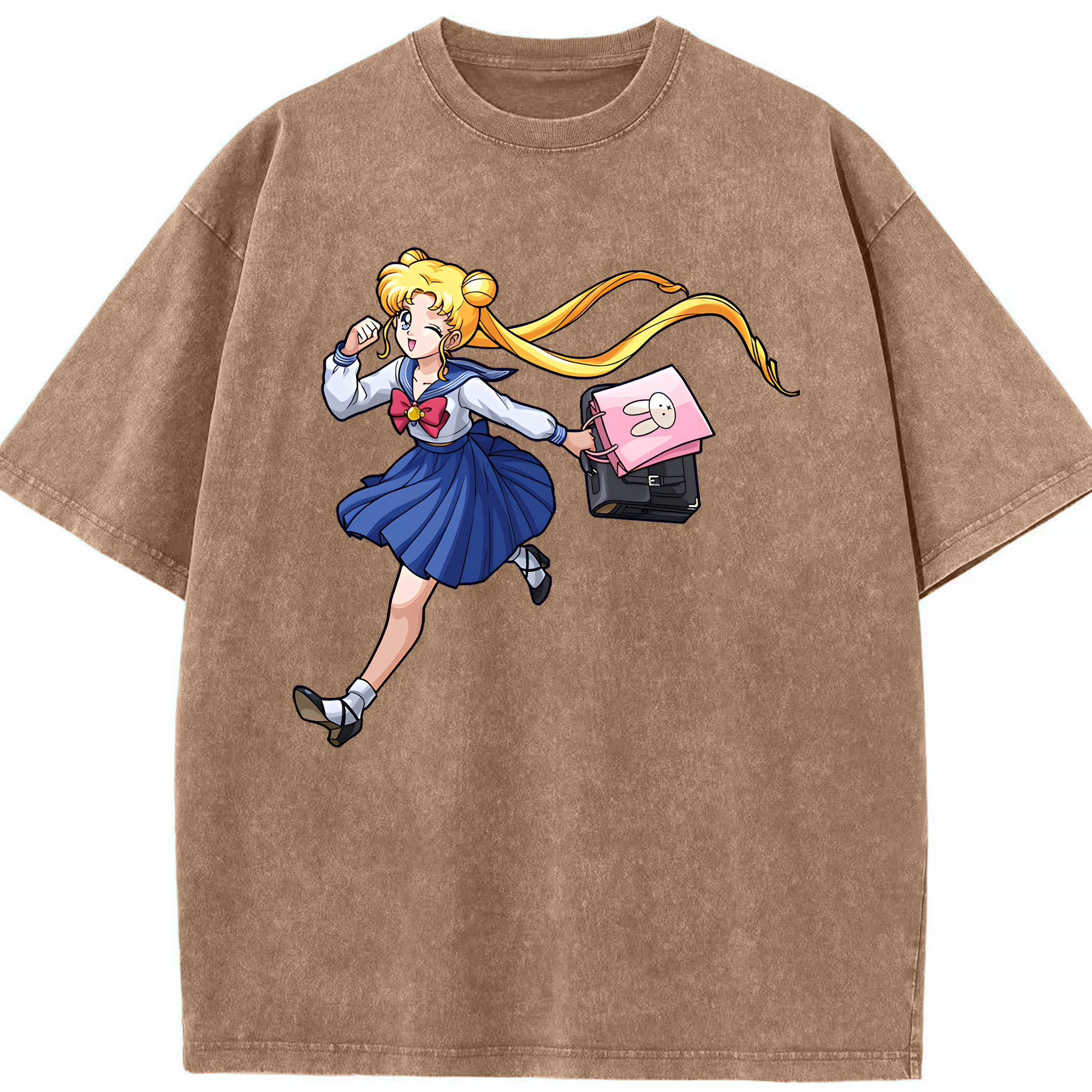 （画像用） 美少女戦士セーラームーン 愛野 美奈子 あいの みなこ Sailor Moon Aino Minako 綿100% ヴィンテージ風 半袖Tシャツ（フロントプリント）