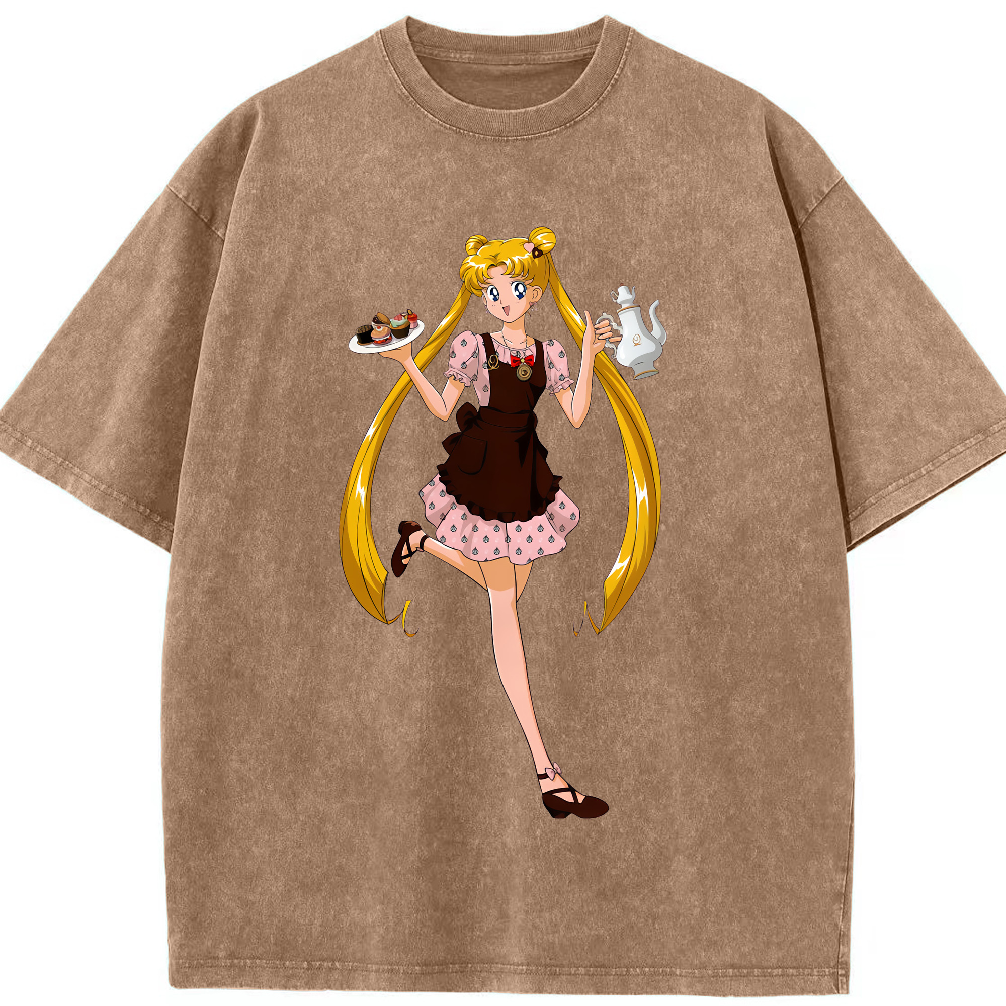 （画像用） 美少女戦士セーラームーン 愛野 美奈子 あいの みなこ Sailor Moon Aino Minako 綿100% ヴィンテージ風 半袖Tシャツ（フロントプリント）