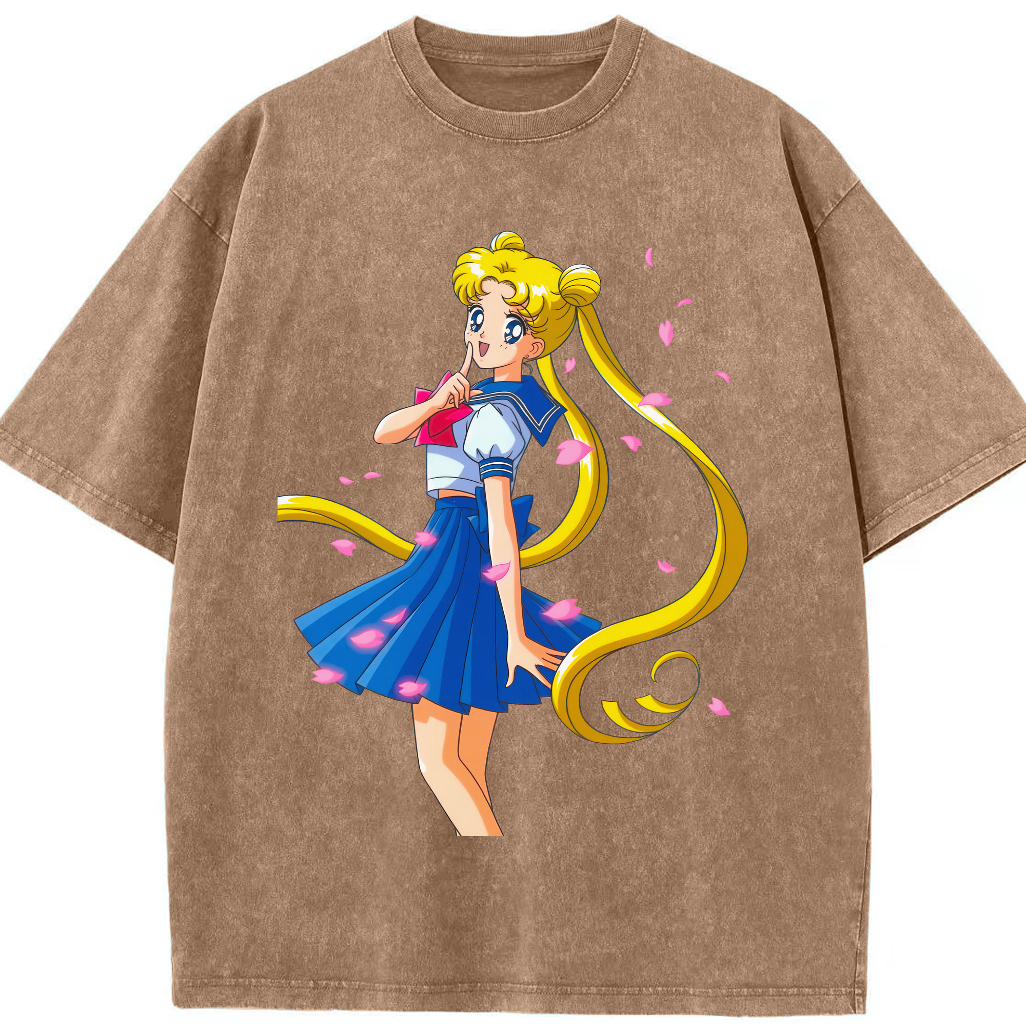 （画像用） 美少女戦士セーラームーン 愛野 美奈子 あいの みなこ Sailor Moon Aino Minako 綿100% ヴィンテージ風 半袖Tシャツ（フロントプリント）