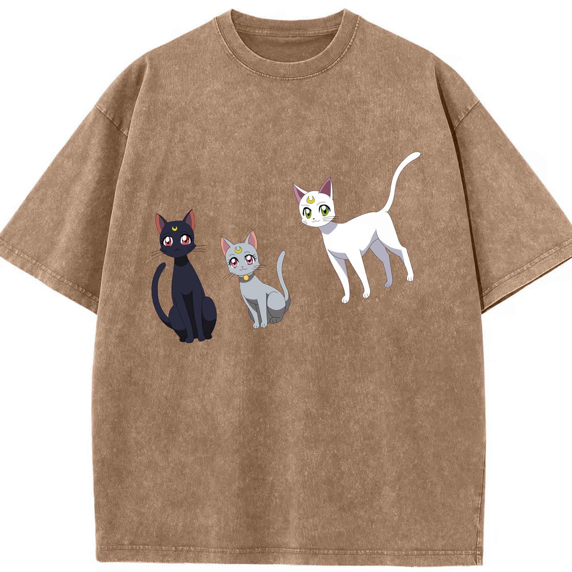 （画像用） 美少女戦士セーラームーン Sailor Moon 綿100% ヴィンテージ風 半袖Tシャツ（フロントプリント）