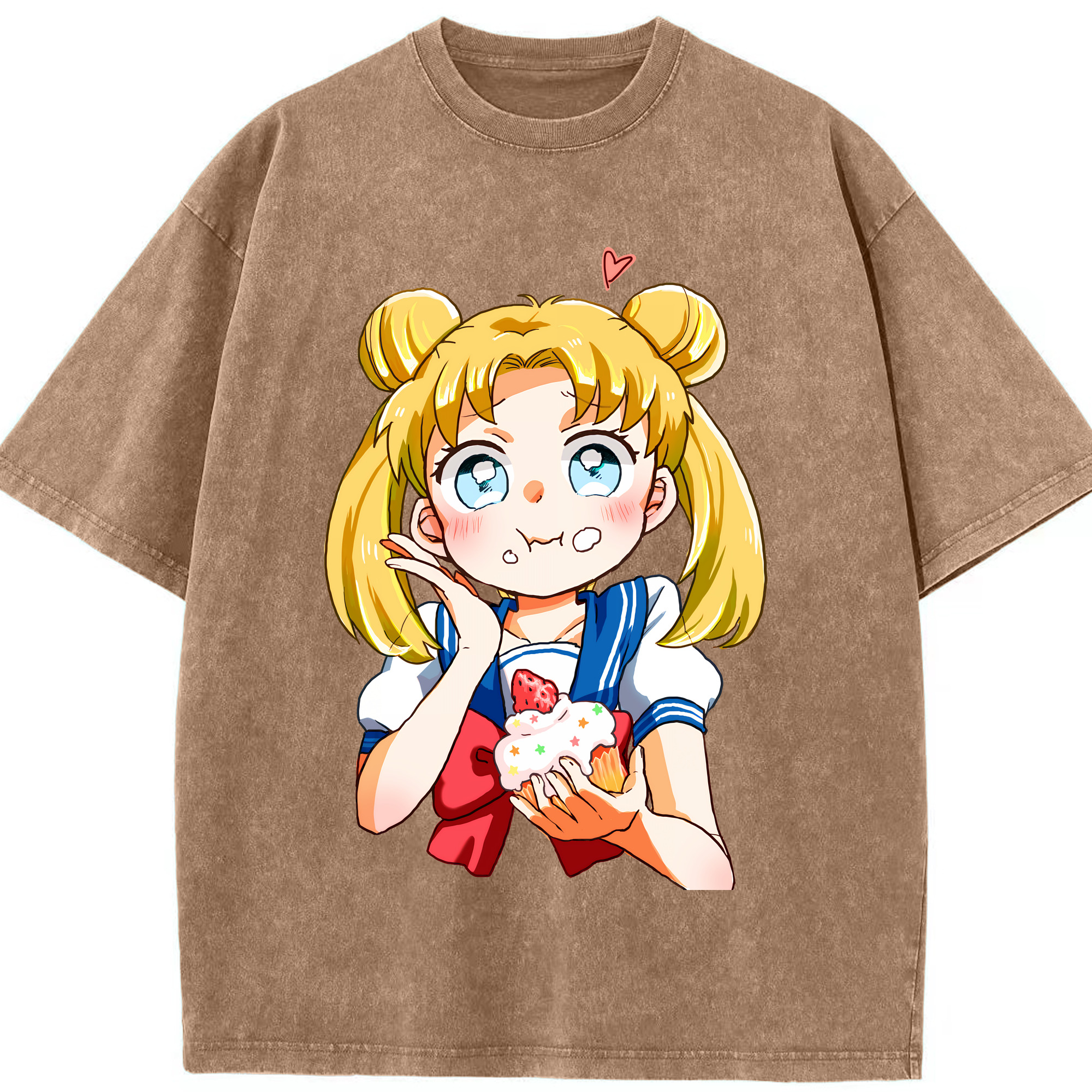 （画像用） 美少女戦士セーラームーン 愛野 美奈子 あいの みなこ Sailor Moon Aino Minako 綿100% ヴィンテージ風 半袖Tシャツ（フロントプリント）