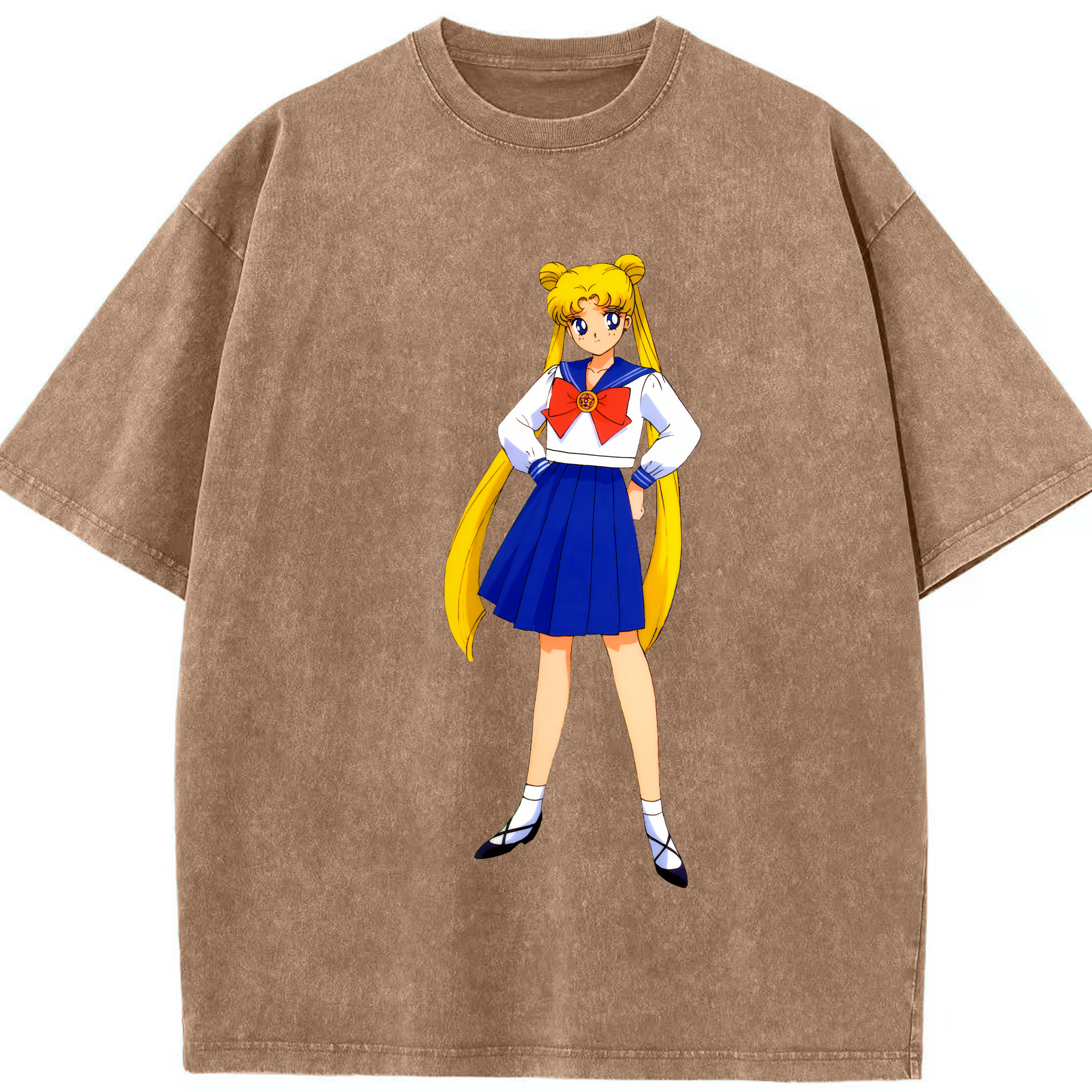（画像用） 美少女戦士セーラームーン 愛野 美奈子 あいの みなこ Sailor Moon Aino Minako 綿100% ヴィンテージ風 半袖Tシャツ（フロントプリント）