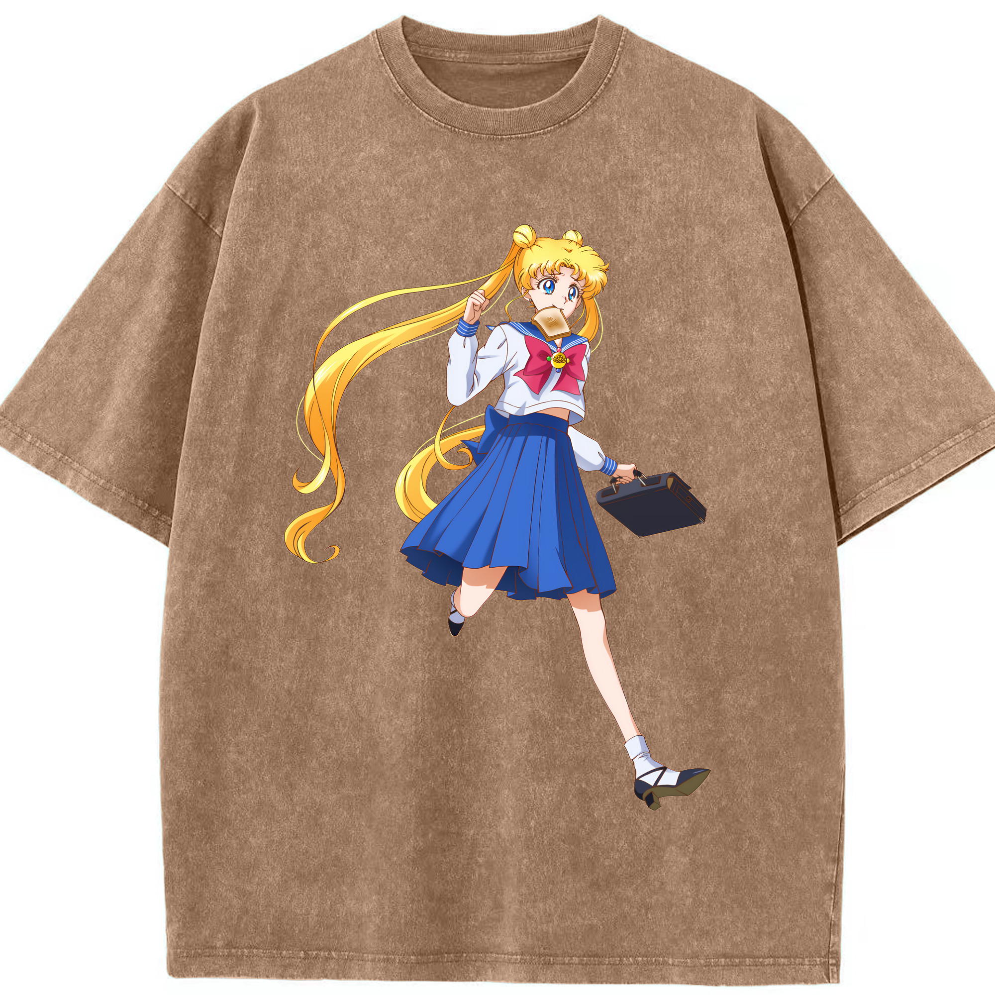 （画像用） 美少女戦士セーラームーン 愛野 美奈子 あいの みなこ Sailor Moon Aino Minako 綿100% ヴィンテージ風 半袖Tシャツ（フロントプリント）