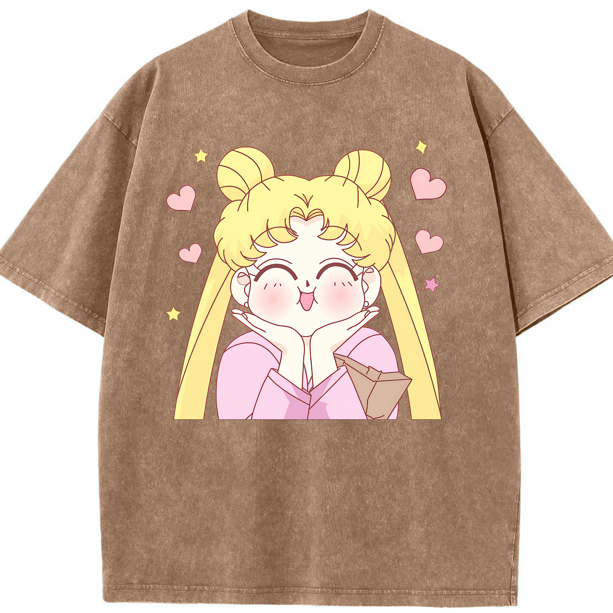 （画像用） 美少女戦士セーラームーン 愛野 美奈子 あいの みなこ Sailor Moon Aino Minako 綿100% ヴィンテージ風 半袖Tシャツ（フロントプリント）