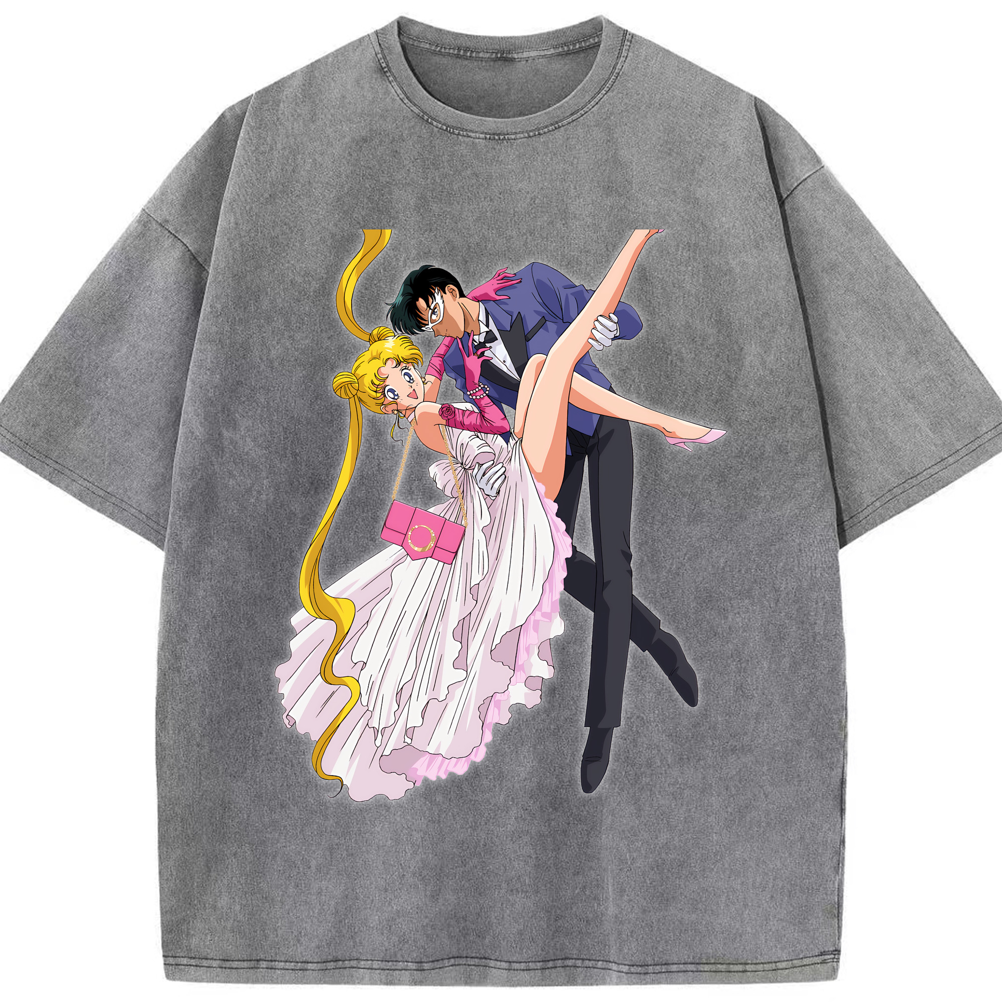 （画像用） 美少女戦士セーラームーン 愛野 美奈子 あいの みなこ Sailor Moon Aino Minako 綿100% ヴィンテージ風 半袖Tシャツ（フロントプリント）