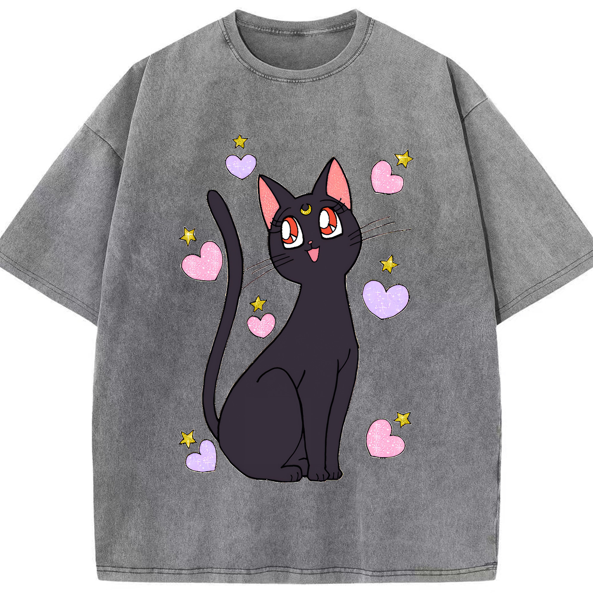 （画像用） 美少女戦士セーラームーン Sailor Moon 綿100% ヴィンテージ風 半袖Tシャツ（フロントプリント）