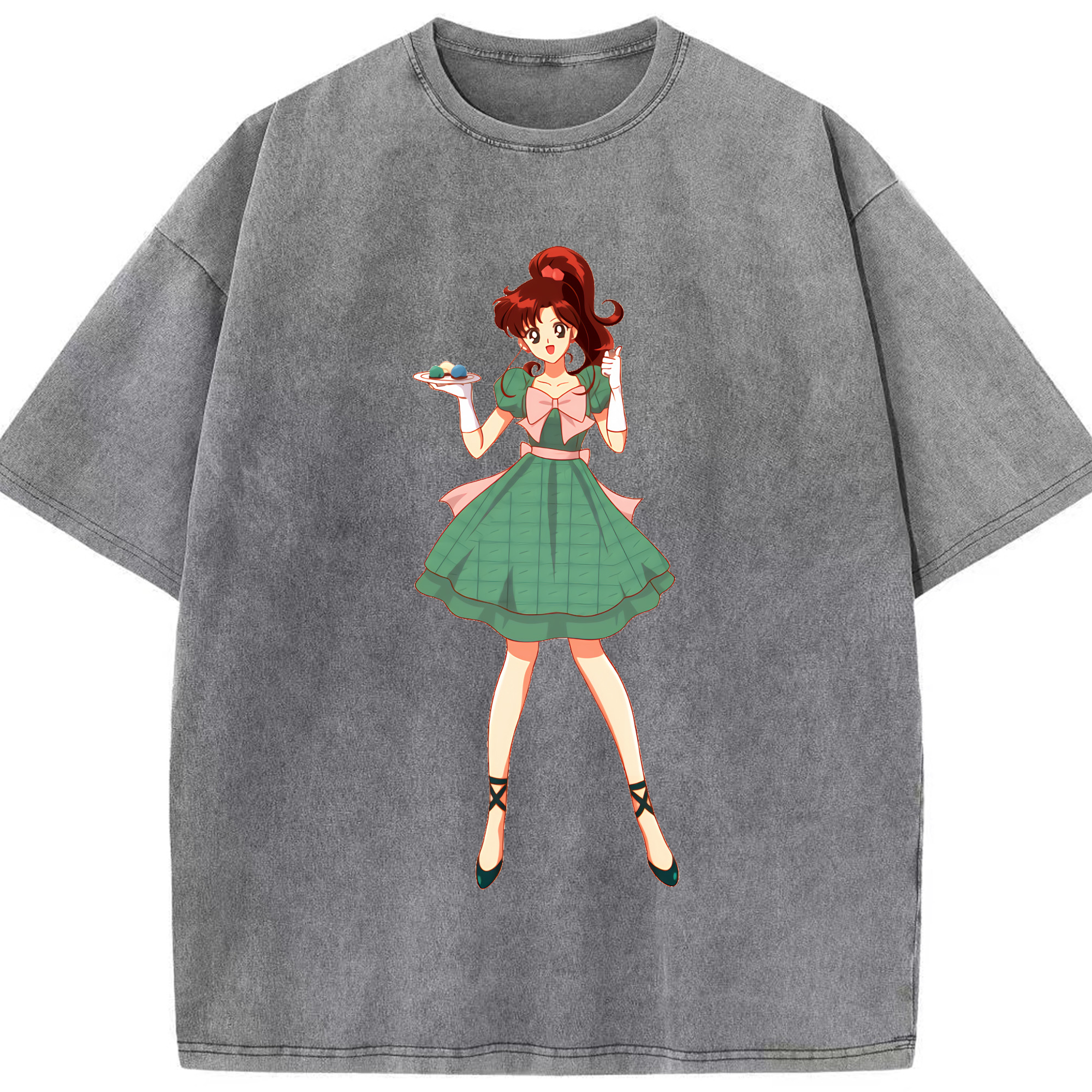 （画像用） 美少女戦士セーラームーン 木野 まこと きの まこと Sailor Moon Kino Makoto （セーラージュピター；Sailor Jupiter） 綿100% ヴィンテージ風 半袖Tシャツ（フロントプリント）