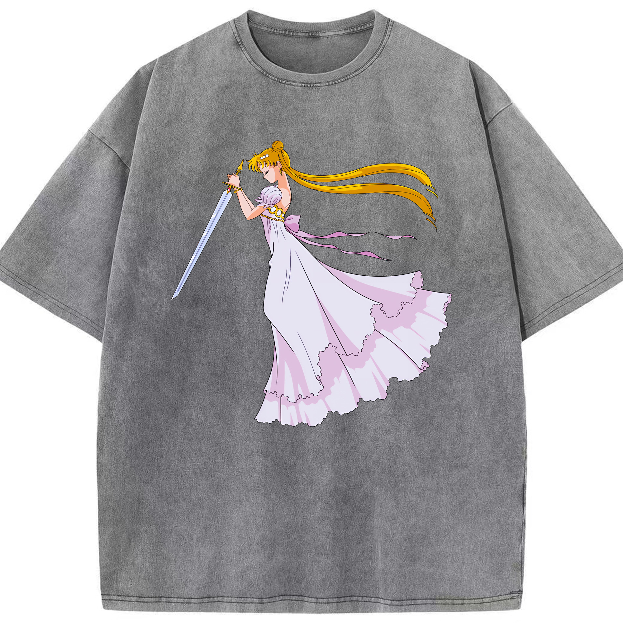 （画像用） 美少女戦士セーラームーン 愛野 美奈子 あいの みなこ Sailor Moon Aino Minako 綿100% ヴィンテージ風 半袖Tシャツ（フロントプリント）