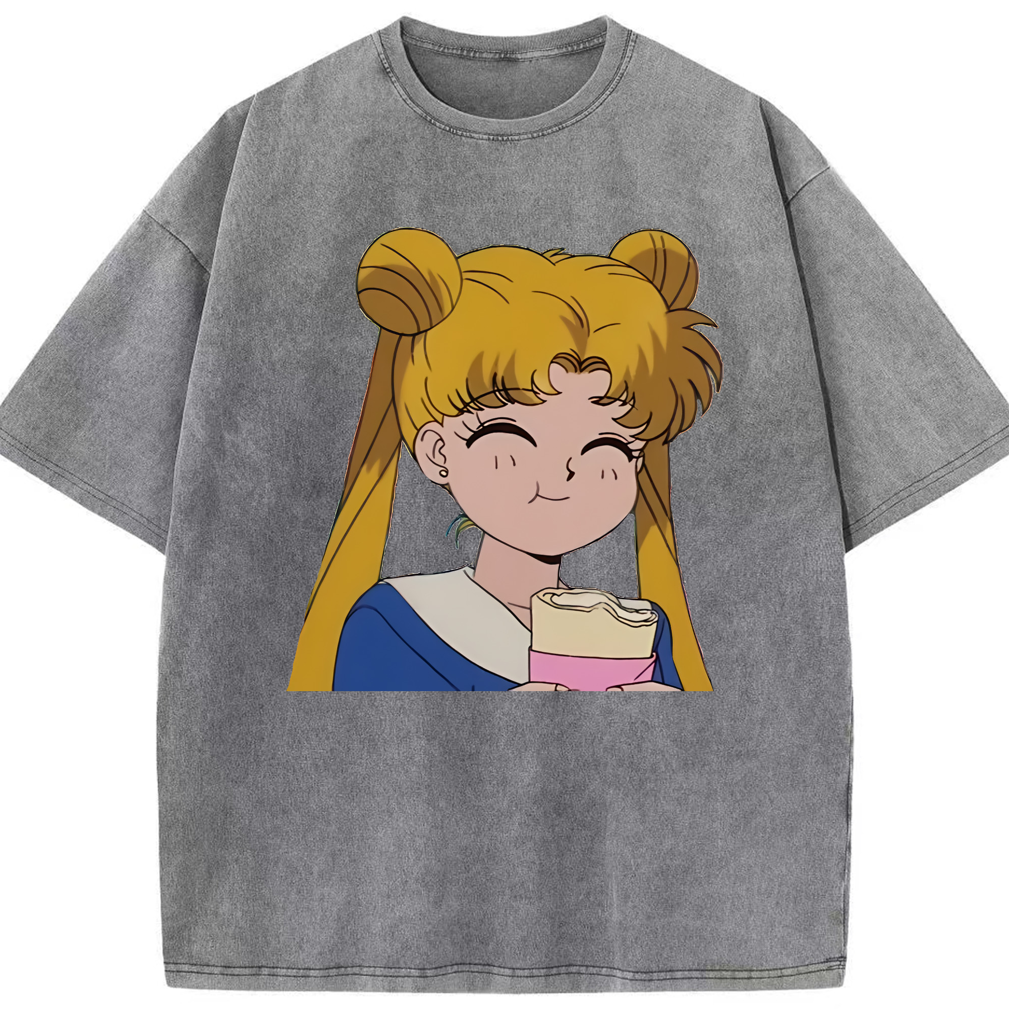 （画像用） 美少女戦士セーラームーン 愛野 美奈子 あいの みなこ Sailor Moon Aino Minako 綿100% ヴィンテージ風 半袖Tシャツ（フロントプリント）