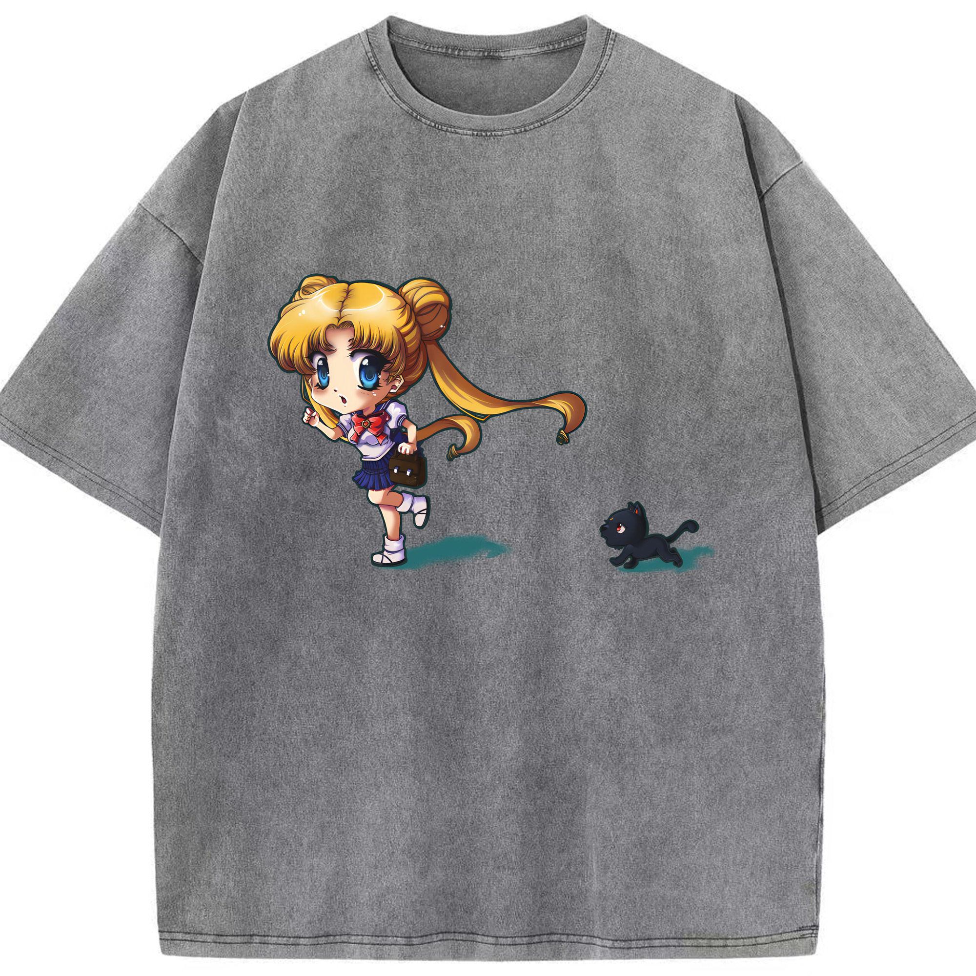 （画像用） 美少女戦士セーラームーン 愛野 美奈子 あいの みなこ Sailor Moon Aino Minako 綿100% ヴィンテージ風 半袖Tシャツ（フロントプリント）