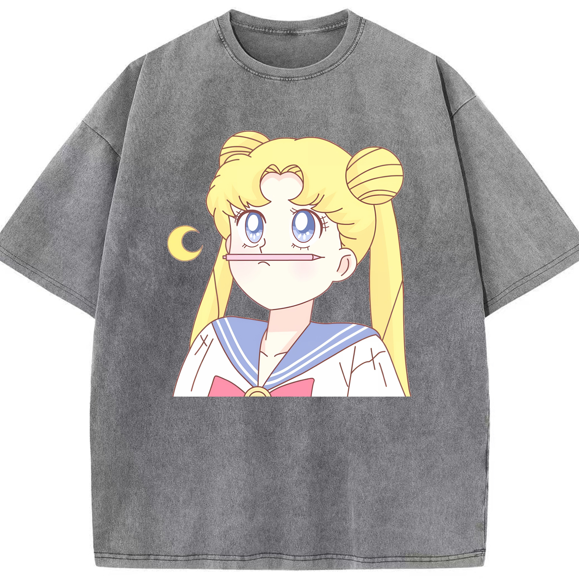 （画像用） 美少女戦士セーラームーン 愛野 美奈子 あいの みなこ Sailor Moon Aino Minako 綿100% ヴィンテージ風 半袖Tシャツ（フロントプリント）