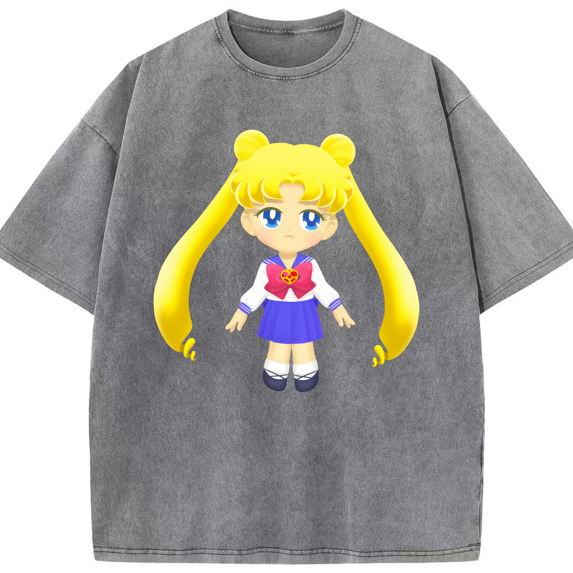 （画像用） 美少女戦士セーラームーン 愛野 美奈子 あいの みなこ Sailor Moon Aino Minako 綿100% ヴィンテージ風 半袖Tシャツ（フロントプリント）