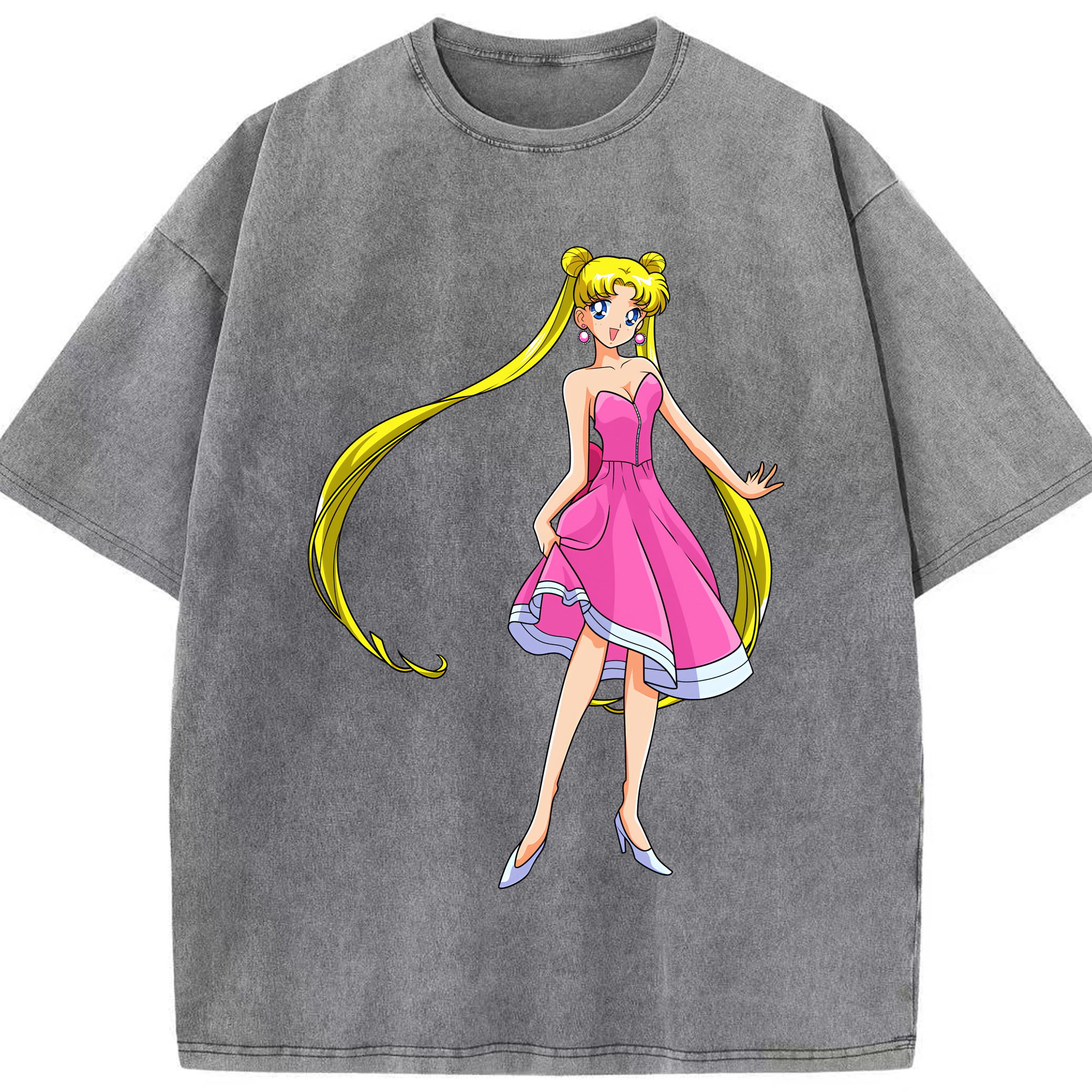 （画像用） 美少女戦士セーラームーン 愛野 美奈子 あいの みなこ Sailor Moon Aino Minako 綿100% ヴィンテージ風 半袖Tシャツ（フロントプリント）