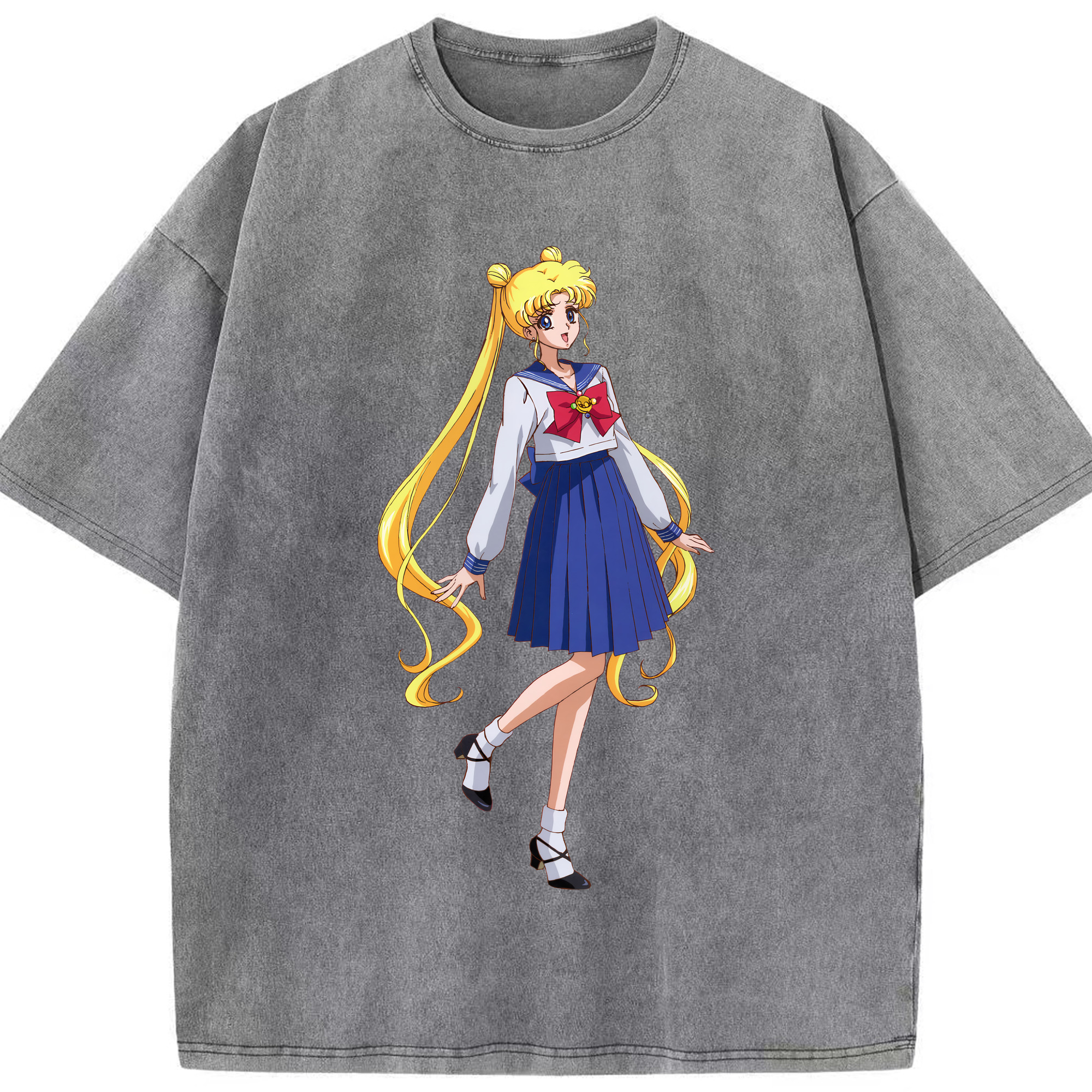 （画像用） 美少女戦士セーラームーン 愛野 美奈子 あいの みなこ Sailor Moon Aino Minako 綿100% ヴィンテージ風 半袖Tシャツ（フロントプリント）