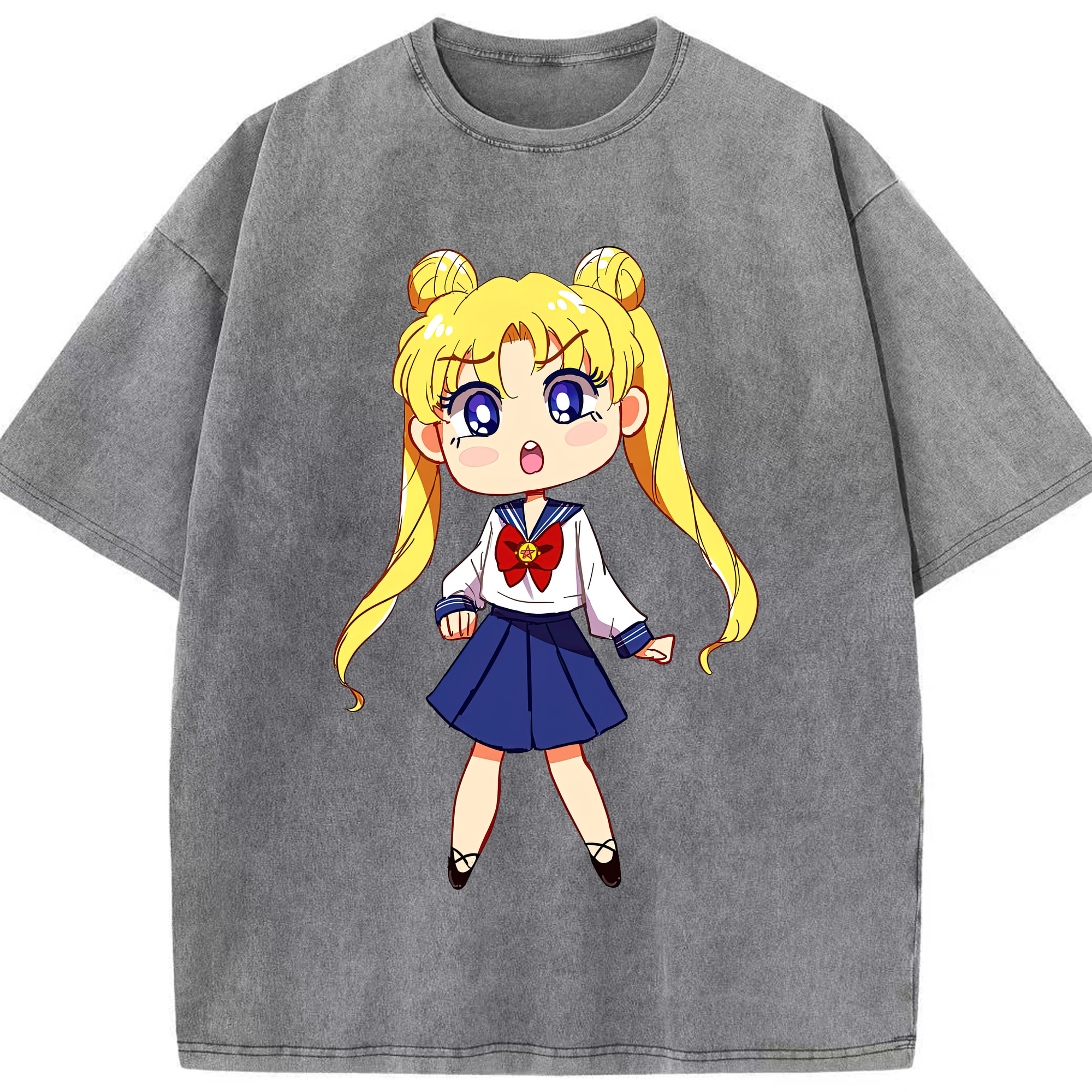 （画像用） 美少女戦士セーラームーン 愛野 美奈子 あいの みなこ Sailor Moon Aino Minako 綿100% ヴィンテージ風 半袖Tシャツ（フロントプリント）
