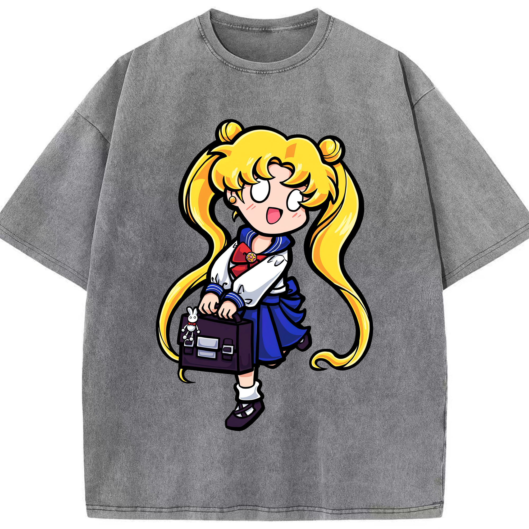 （画像用） 美少女戦士セーラームーン 愛野 美奈子 あいの みなこ Sailor Moon Aino Minako 綿100% ヴィンテージ風 半袖Tシャツ（フロントプリント）