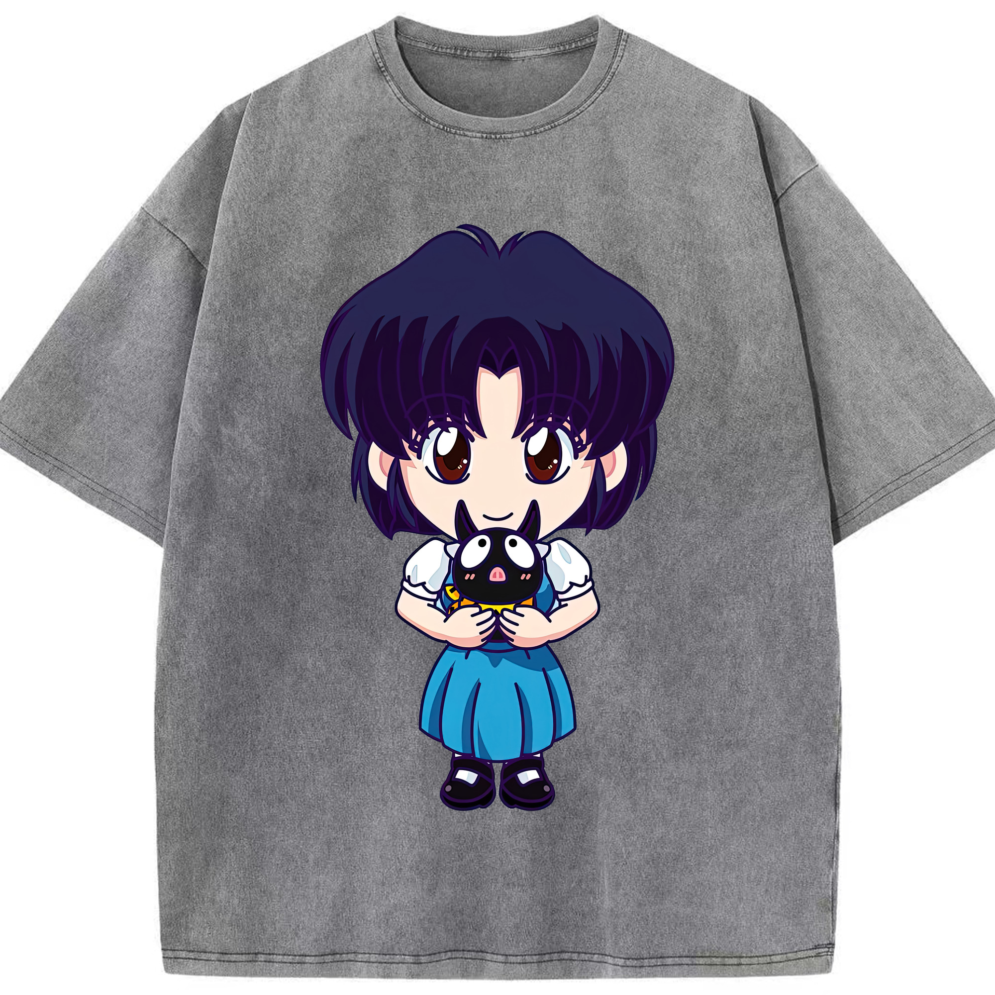 （画像用） 美少女戦士セーラームーン 水野 亜美 みずの あみ Sailor Moon Mizuno Ami 綿100% ヴィンテージ風 半袖Tシャツ（フロントプリント）