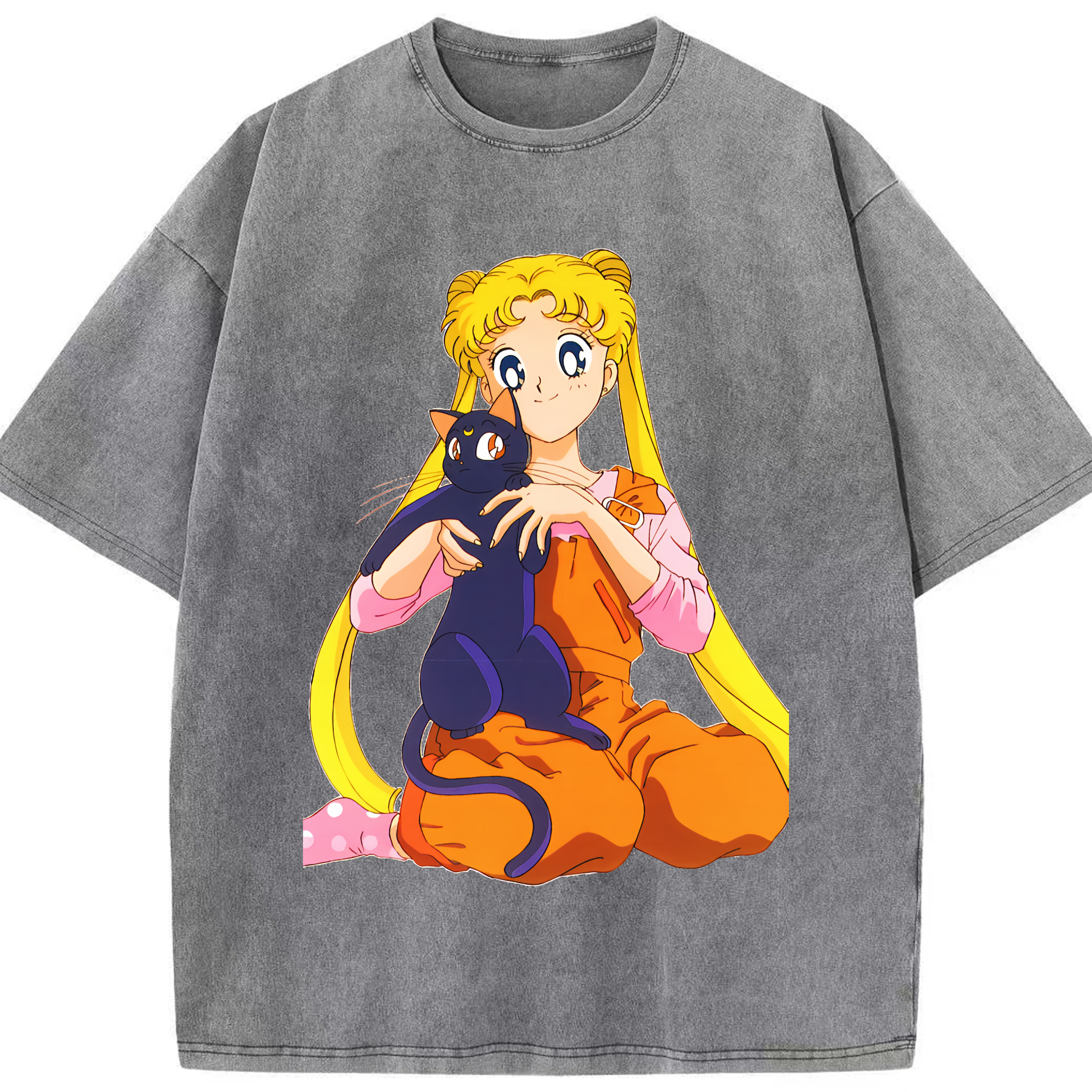 （画像用） 美少女戦士セーラームーン 愛野 美奈子 あいの みなこ Sailor Moon Aino Minako 綿100% ヴィンテージ風 半袖Tシャツ（フロントプリント）