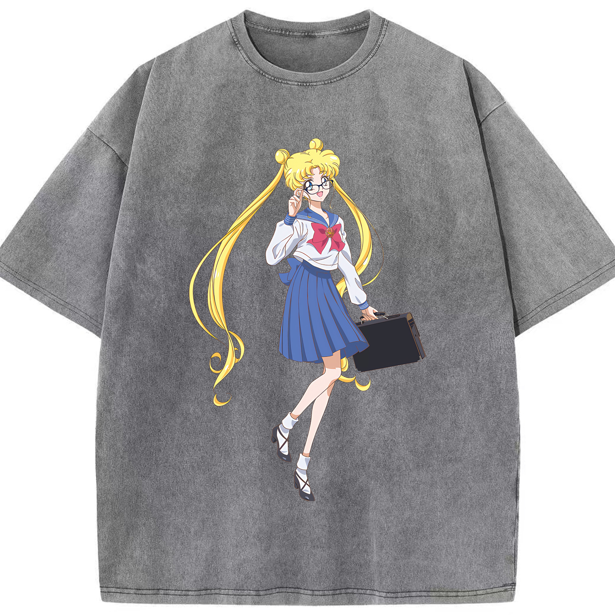 （画像用） 美少女戦士セーラームーン 愛野 美奈子 あいの みなこ Sailor Moon Aino Minako 綿100% ヴィンテージ風 半袖Tシャツ（フロントプリント）