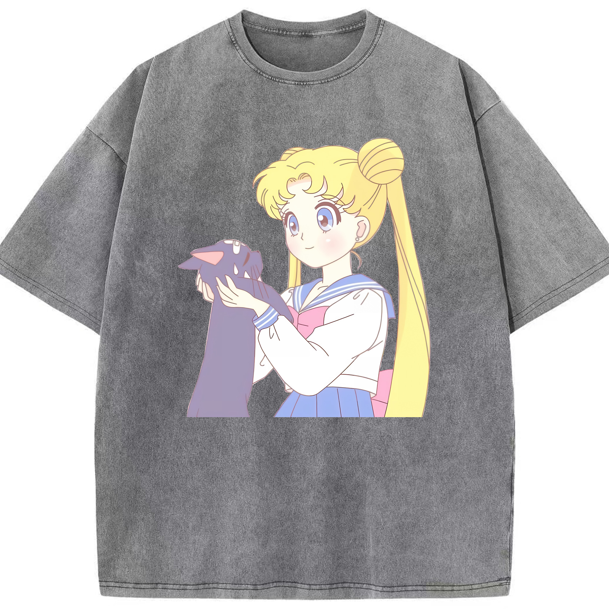 （画像用） 美少女戦士セーラームーン 愛野 美奈子 あいの みなこ Sailor Moon Aino Minako 綿100% ヴィンテージ風 半袖Tシャツ（フロントプリント）