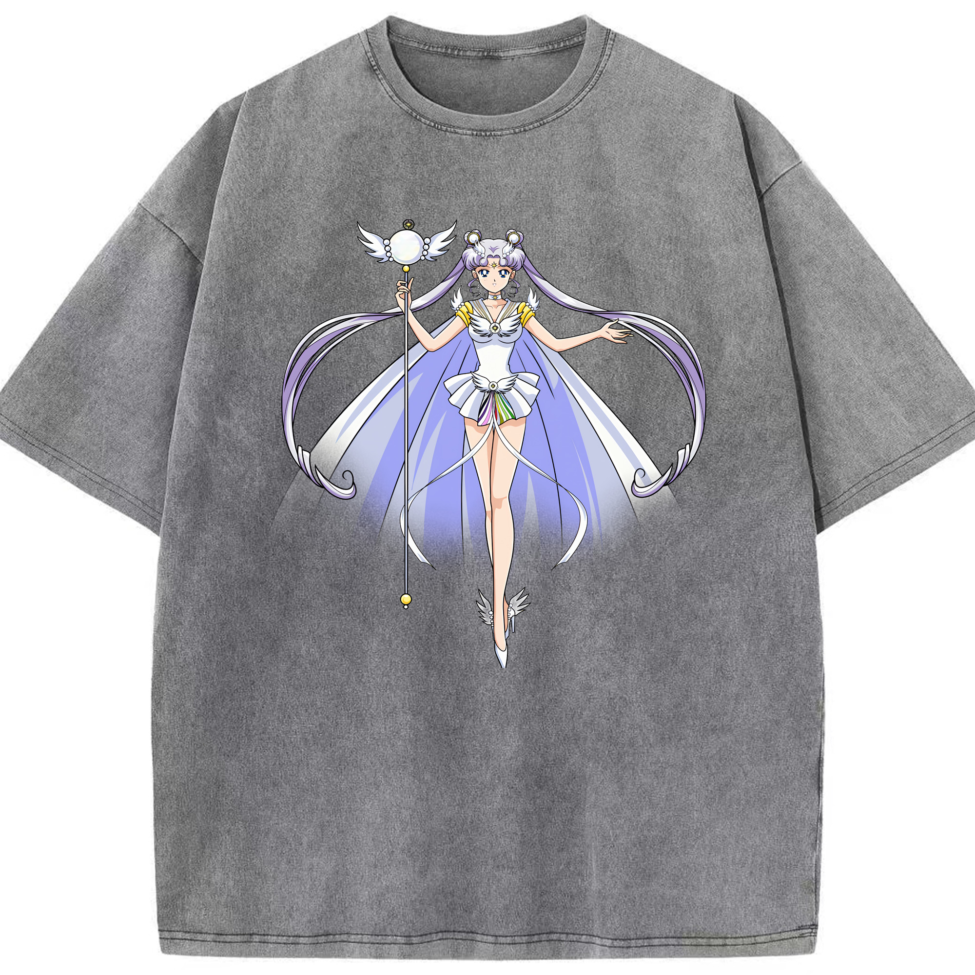 （画像用） 美少女戦士セーラームーン 月野 うさぎ つきの うさぎ Sailor Moon Tsukino Usagi 綿100% ヴィンテージ風 半袖Tシャツ（フロントプリント）