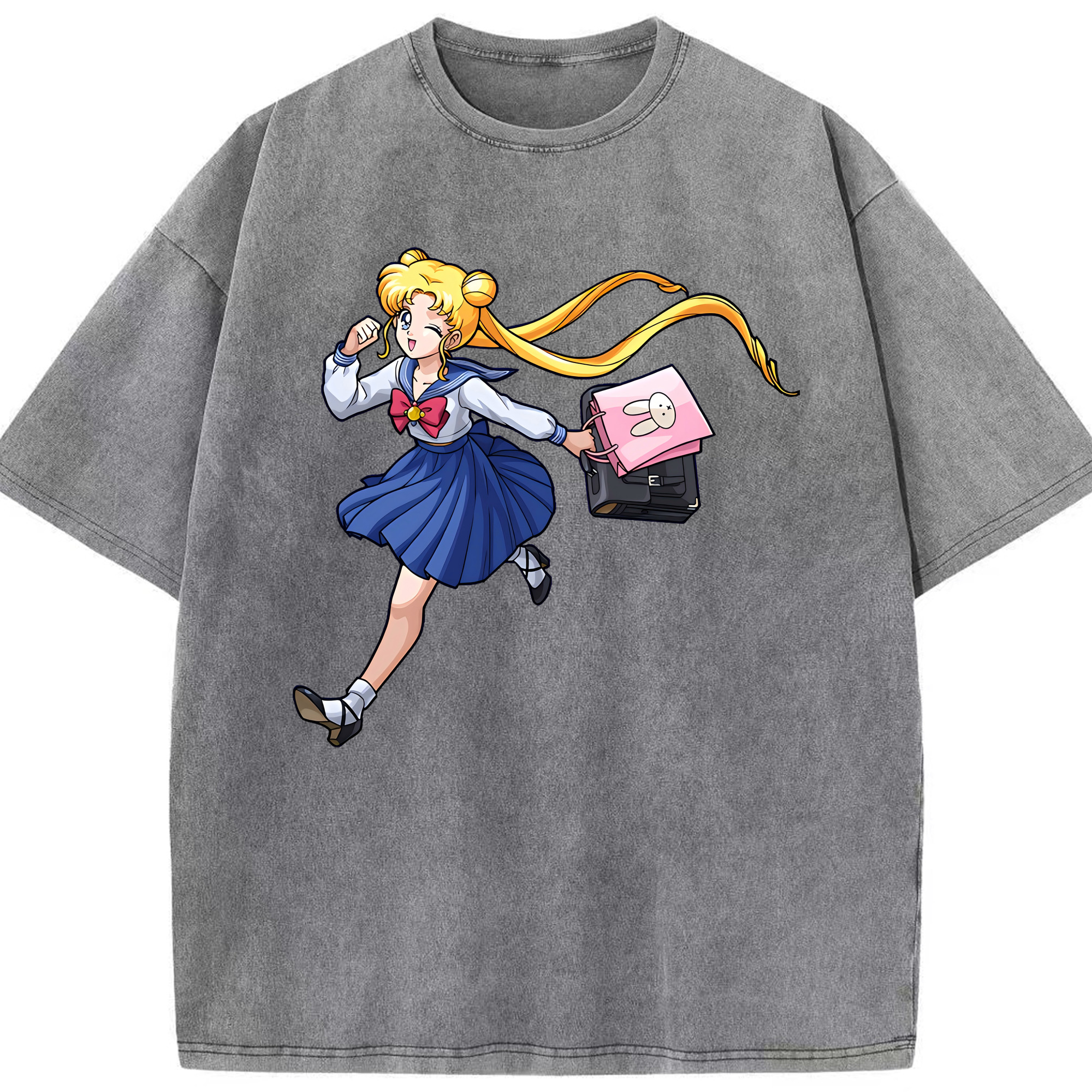 （画像用） 美少女戦士セーラームーン 愛野 美奈子 あいの みなこ Sailor Moon Aino Minako 綿100% ヴィンテージ風 半袖Tシャツ（フロントプリント）
