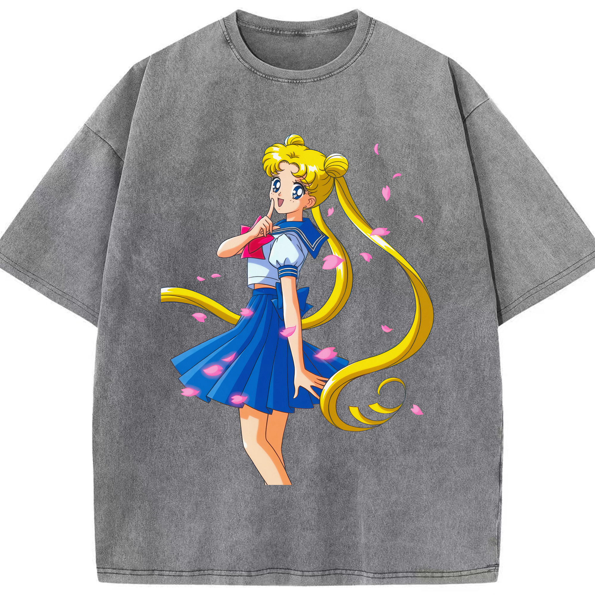 （画像用） 美少女戦士セーラームーン 愛野 美奈子 あいの みなこ Sailor Moon Aino Minako 綿100% ヴィンテージ風 半袖Tシャツ（フロントプリント）